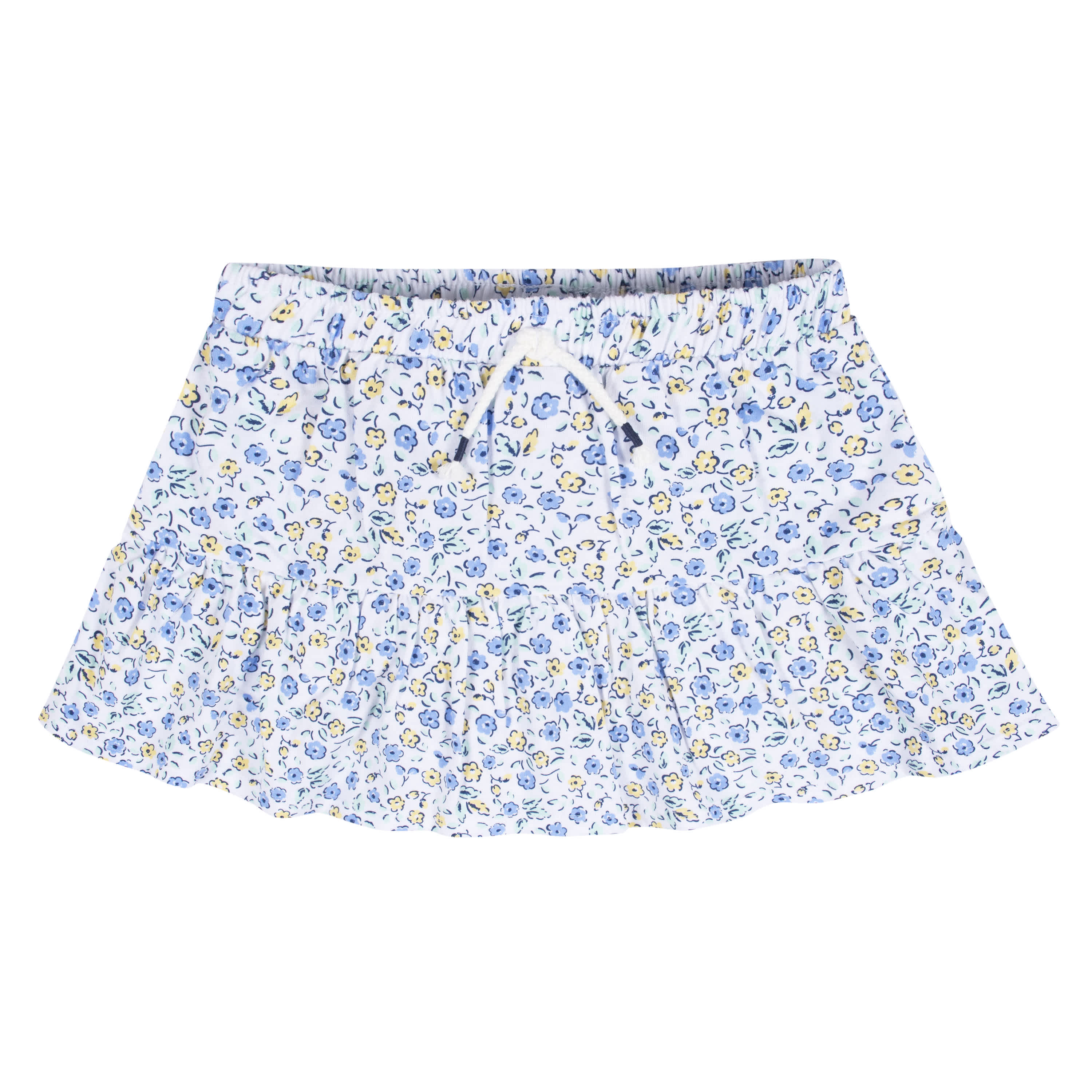 2-Pack Infant Girls Blue Floral Skorts - Image 4