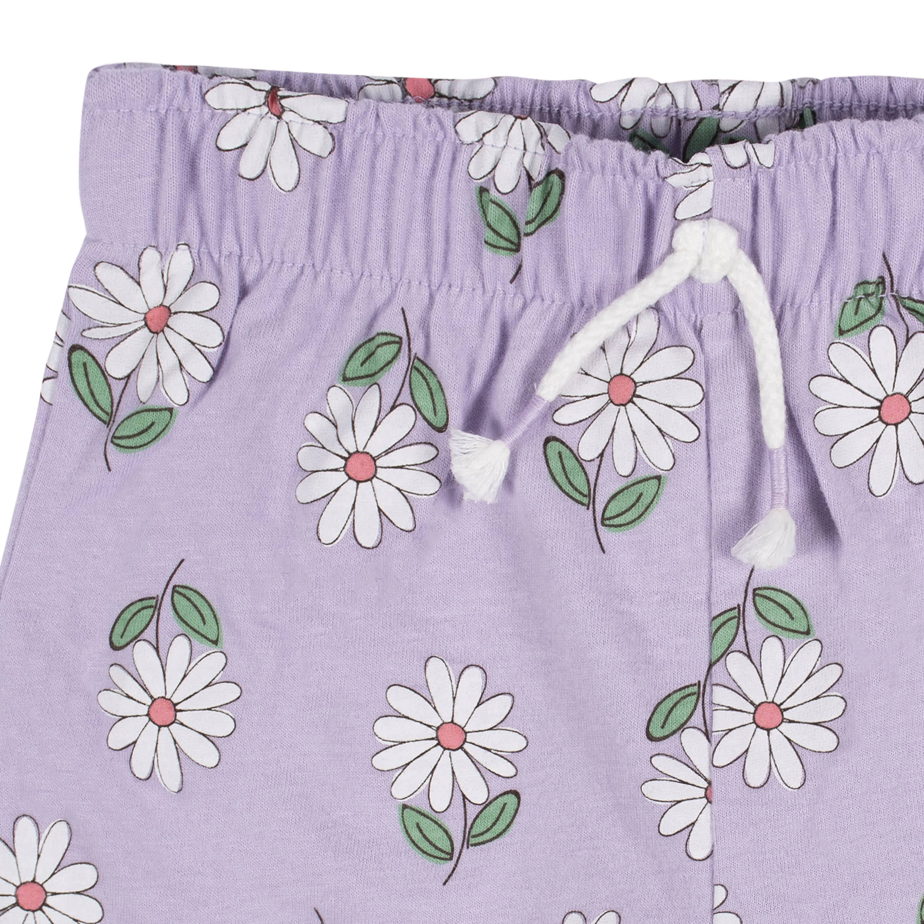 2-Pack Infant Girls Pink Floral Pull-On Shorts - Image 4