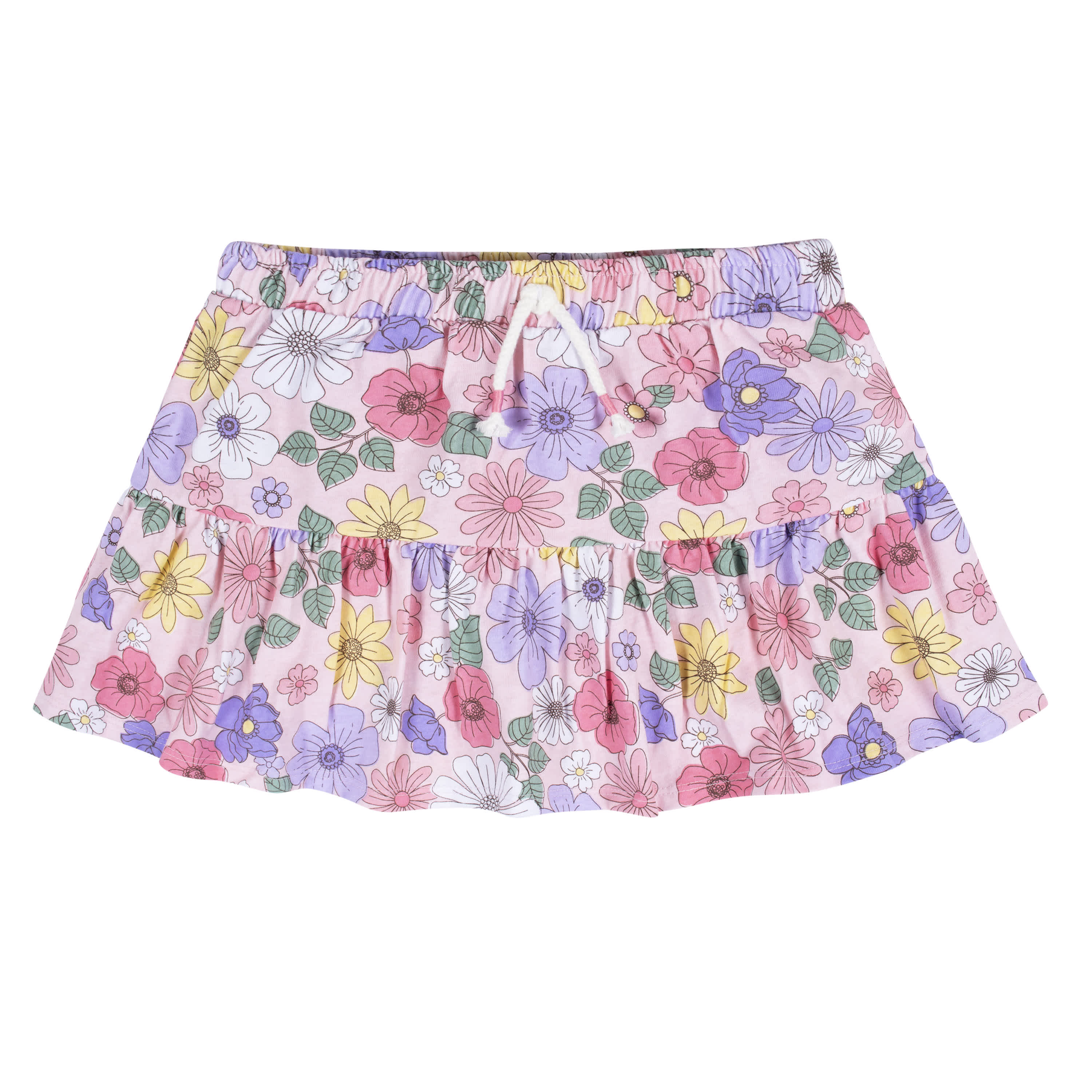 2-Pack Infant Girls Pink Floral Skorts - Image 4