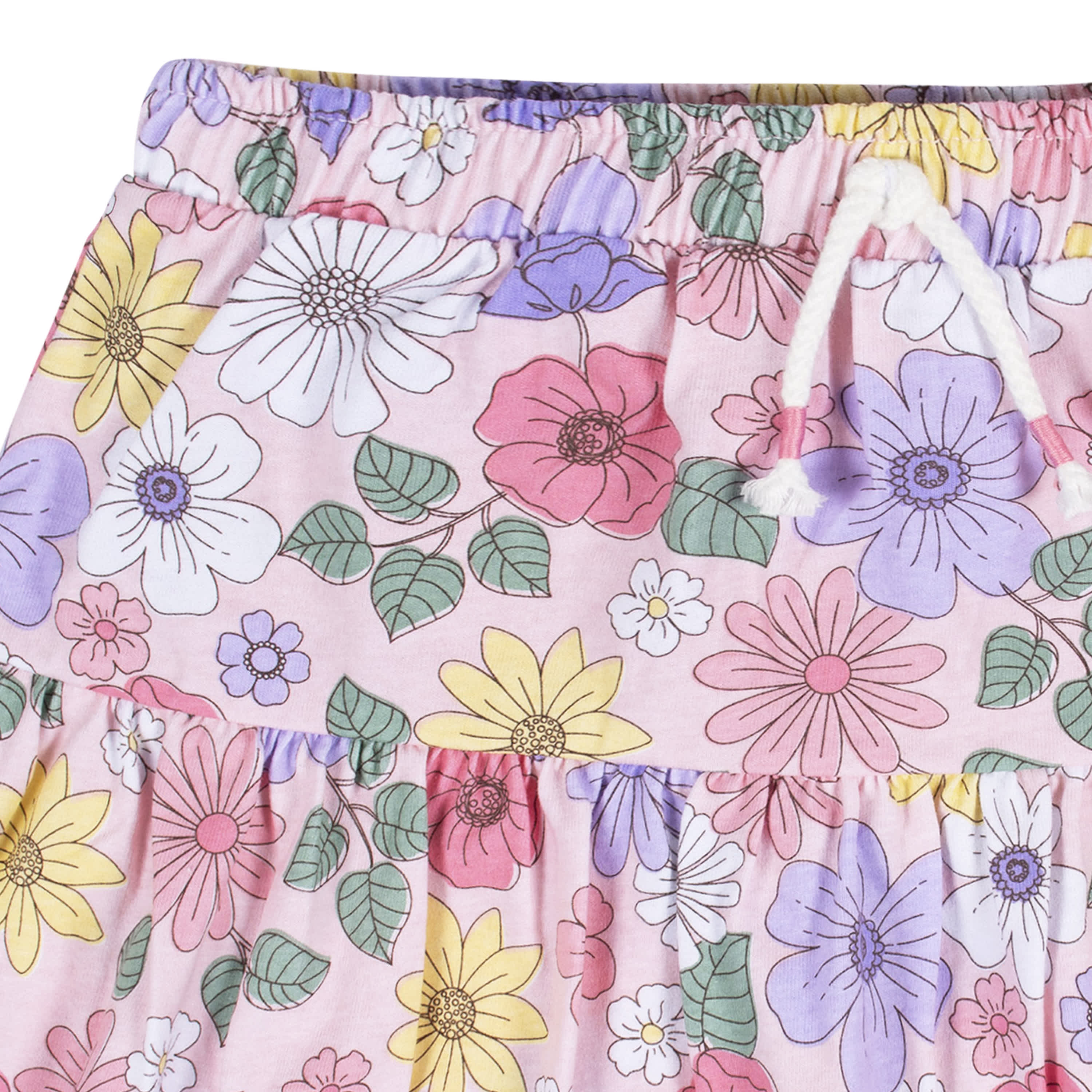 2-Pack Infant Girls Pink Floral Skorts - Image 6