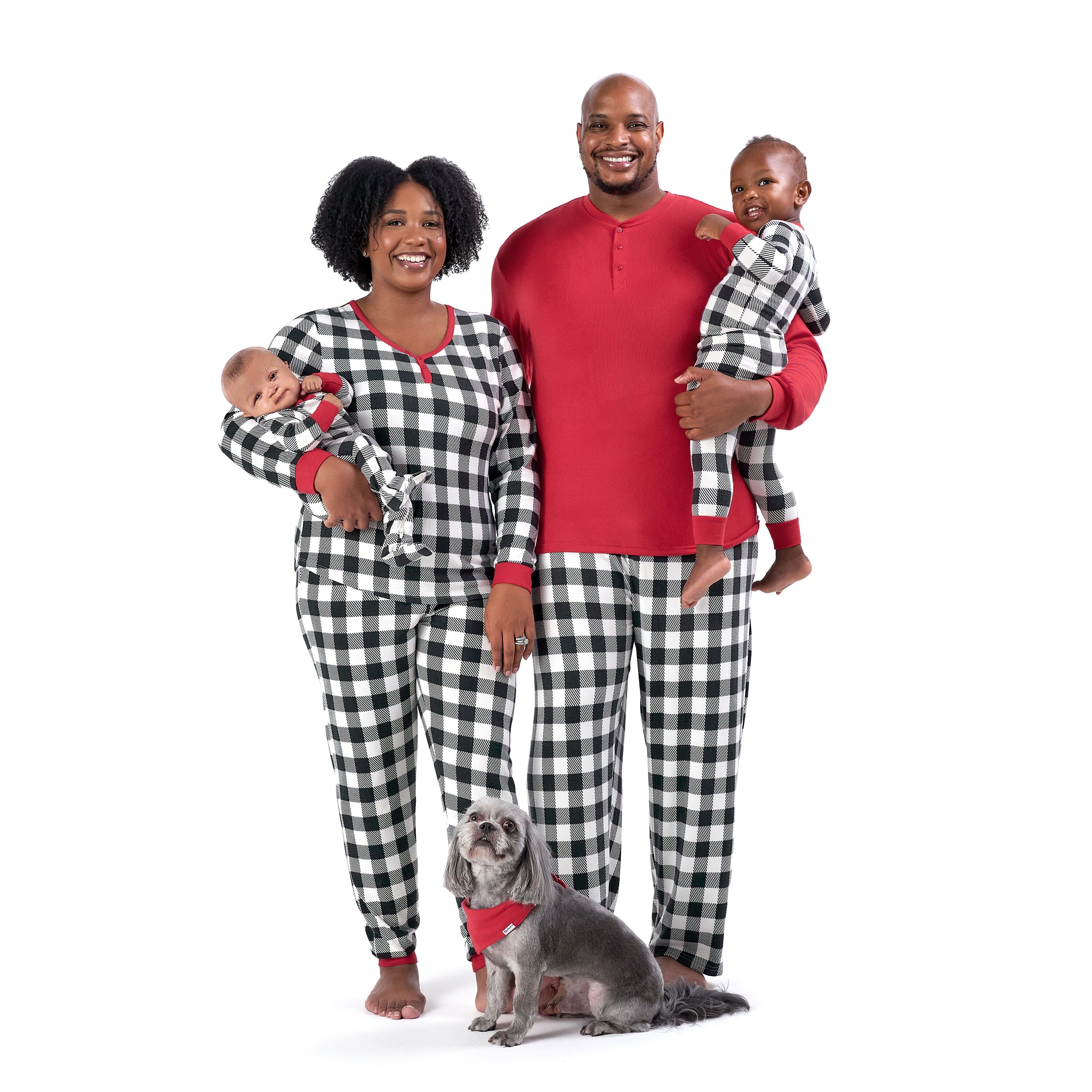 2-Piece Infant and Toddler Neutral Buffalo Plaid Hacci Snug Fit Pajama Set - Image 12
