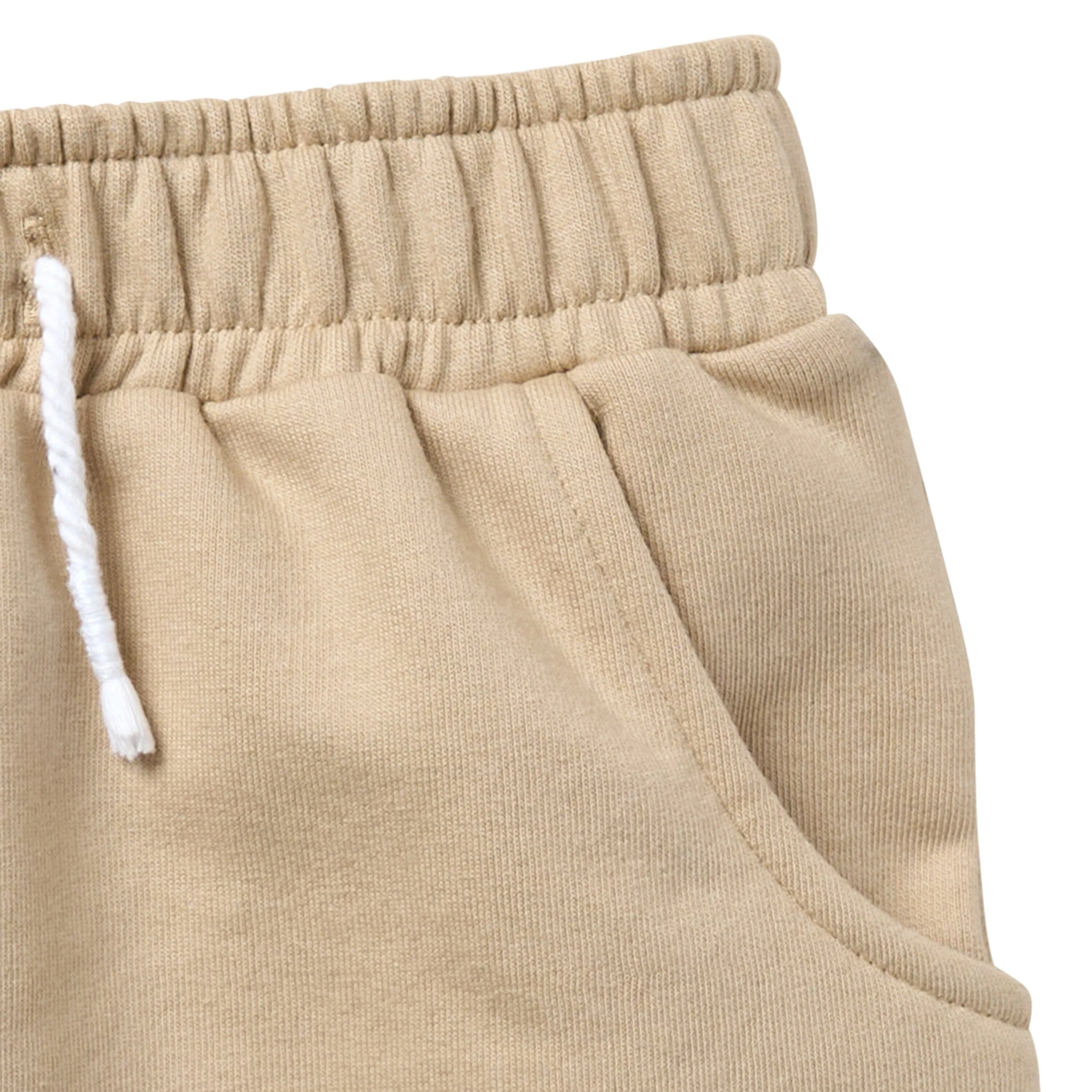 2-Pack Infant & Toddler Boys Dark Green & Light Tan Harem Shorts - Image 4