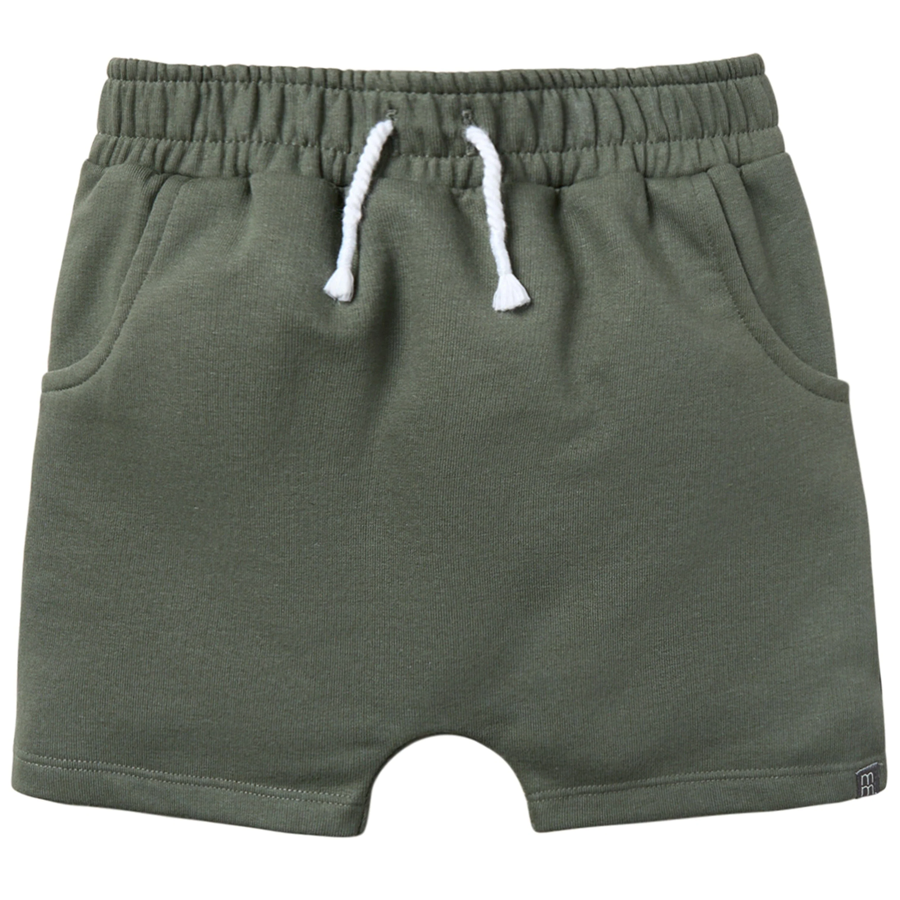 2-Pack Infant & Toddler Boys Dark Green & Light Tan Harem Shorts - Image 6