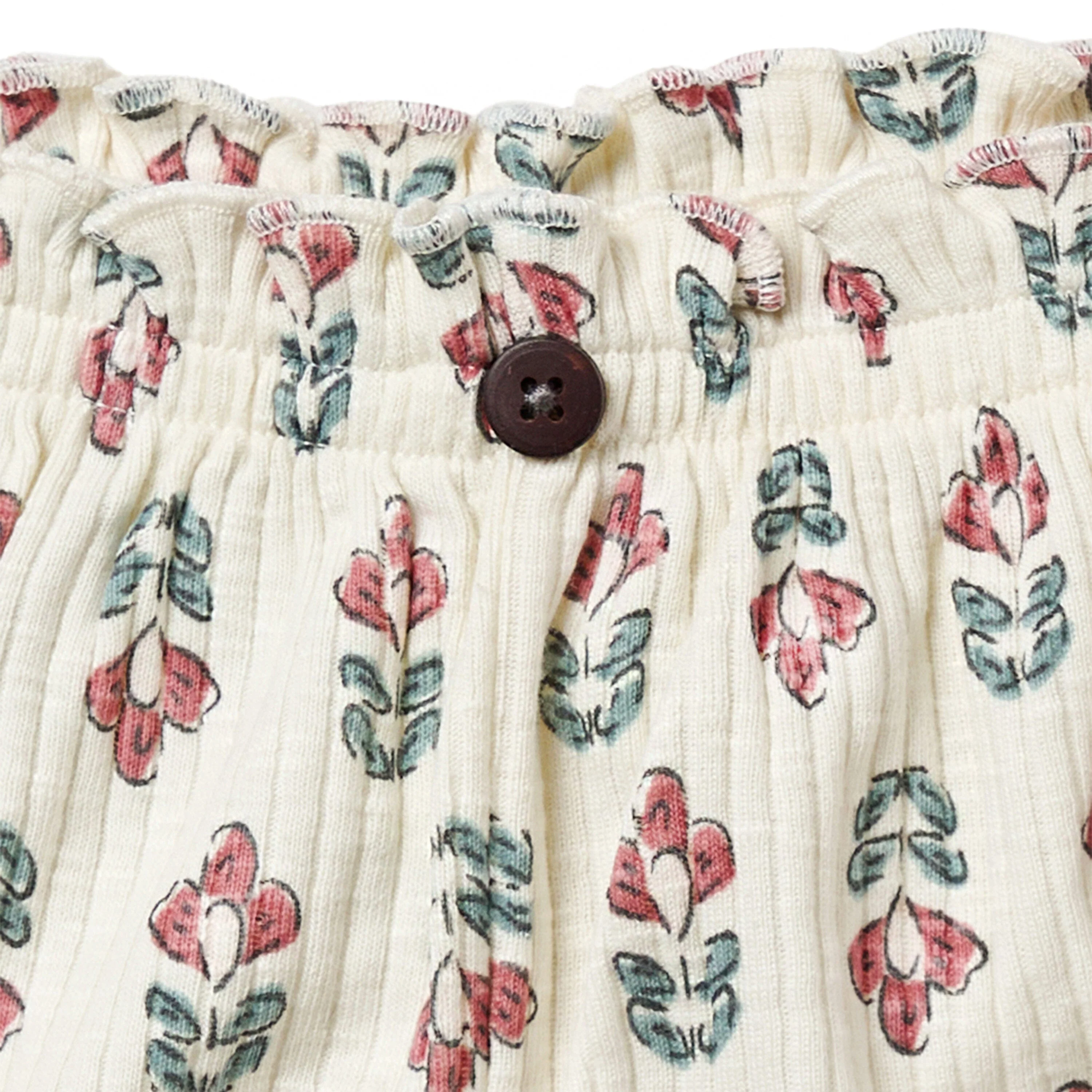 2-Pack Infant & Toddler Girls Medium Rose & Ivory Flower Wide Leg Shorts - Image 7