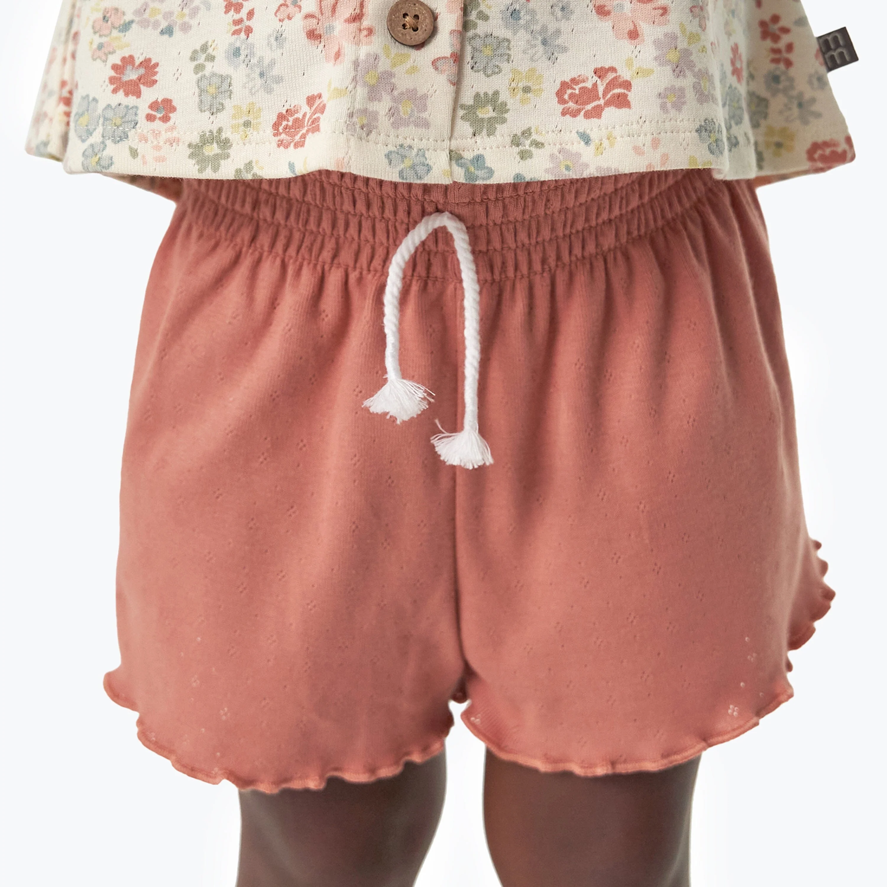 2-Pack Infant & Toddler Girls Rose Smocked Wide Leg Shorts - Image 2