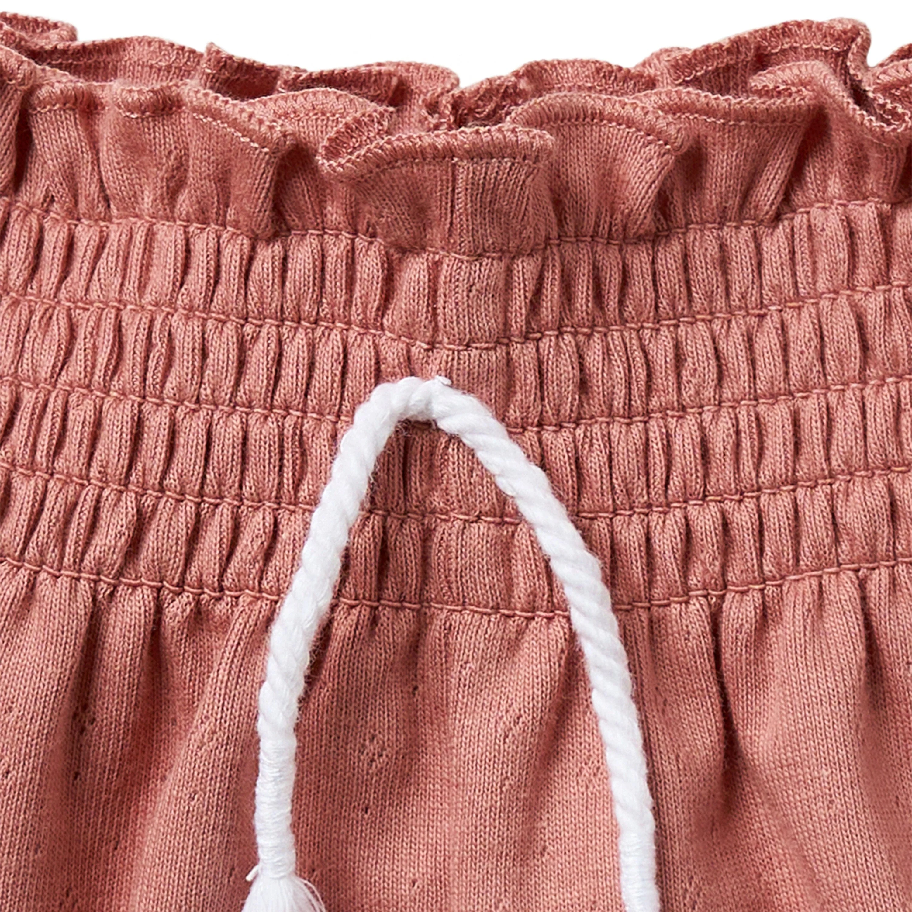 2-Pack Infant & Toddler Girls Rose Smocked Wide Leg Shorts - Image 4