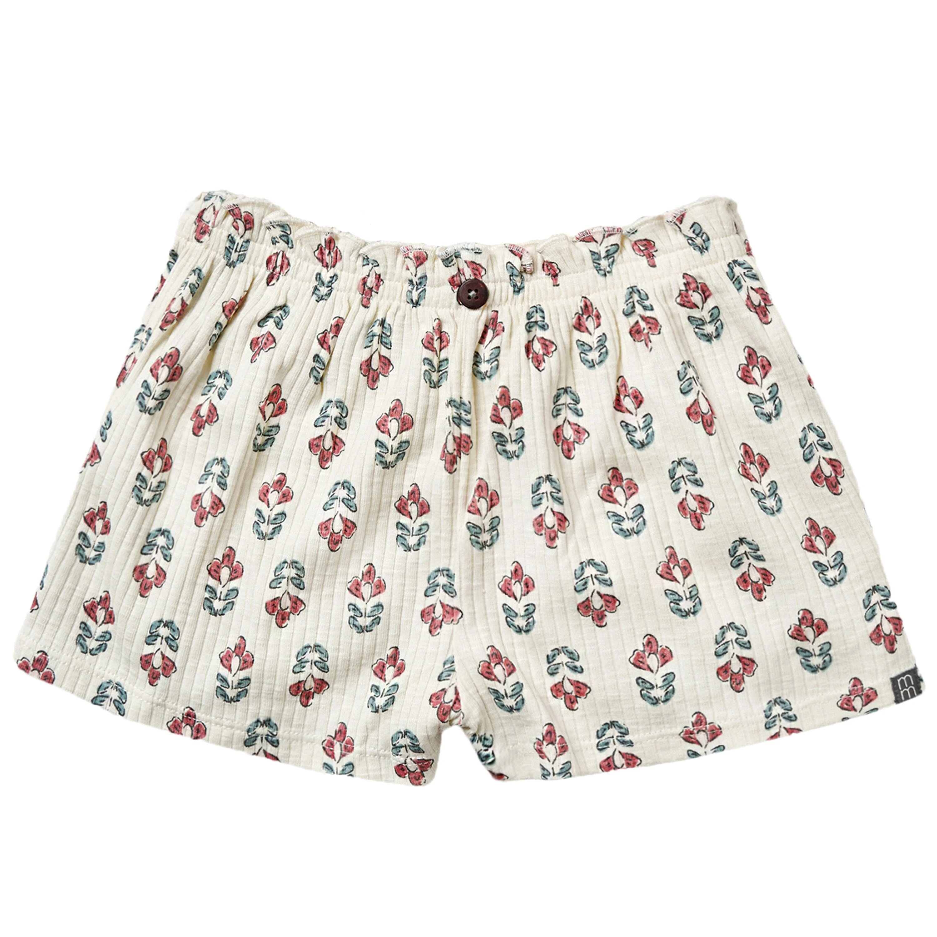 2-Piece Infant & Toddler Girls Ivory Flower Ruffled Sleeveless Top & Wide Leg Shorts Set - Image 9
