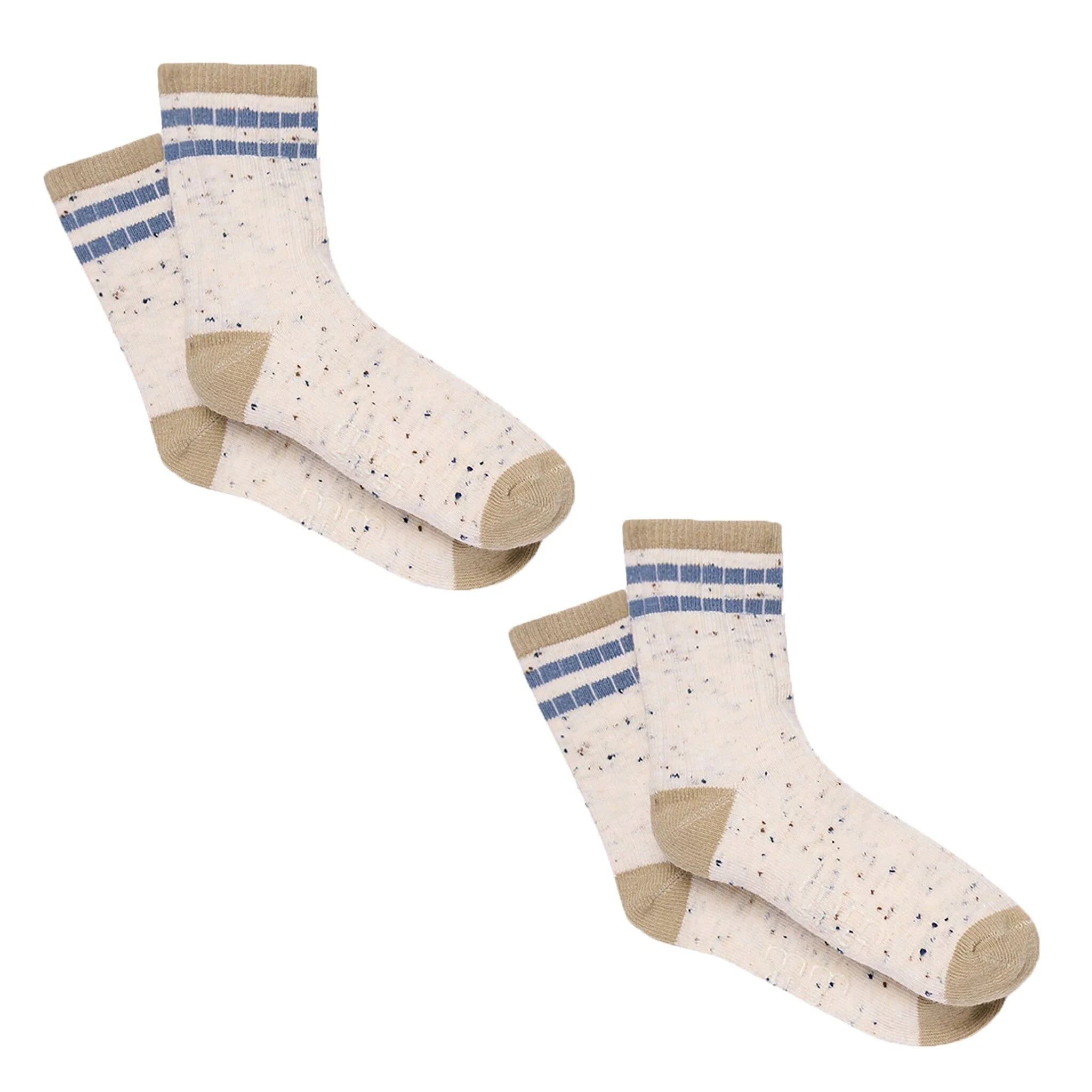 2-Pack Toddler Boys Ivory Athletic Colorblock Socks