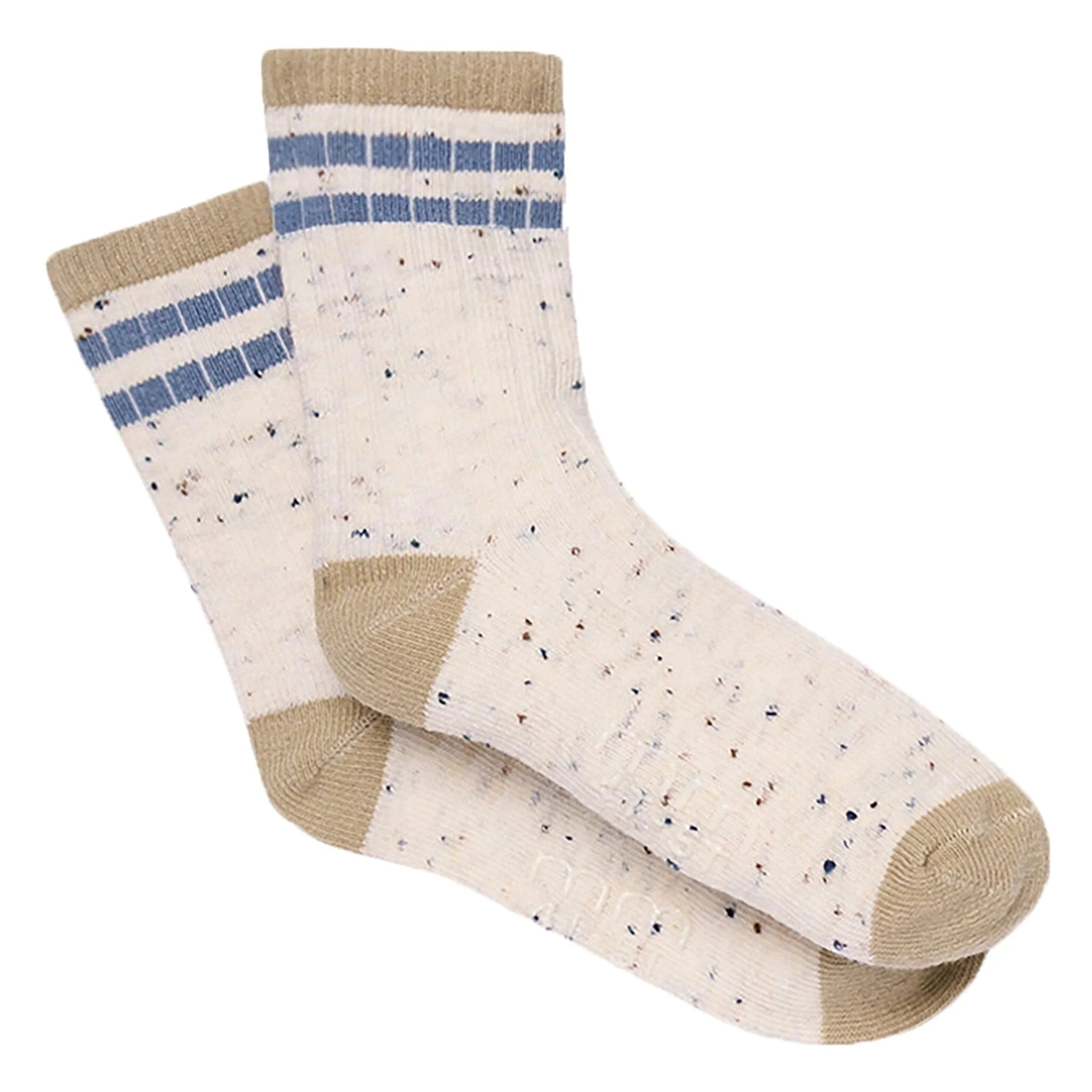 2-Pack Toddler Boys Ivory Athletic Colorblock Socks - Image 2