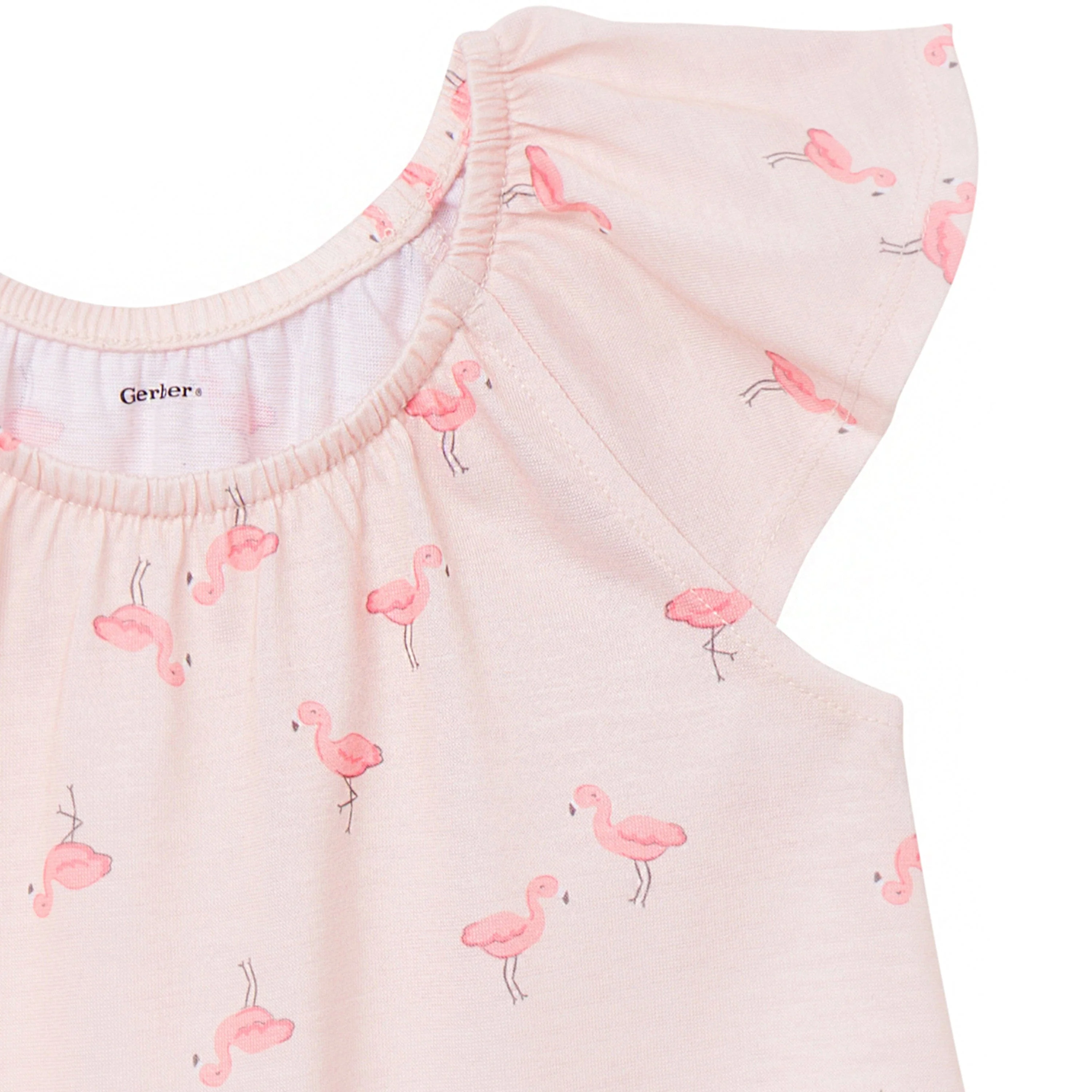 2-Pack Toddler Girls Flamingoes Short Sleeve Nightgowns - Image 5