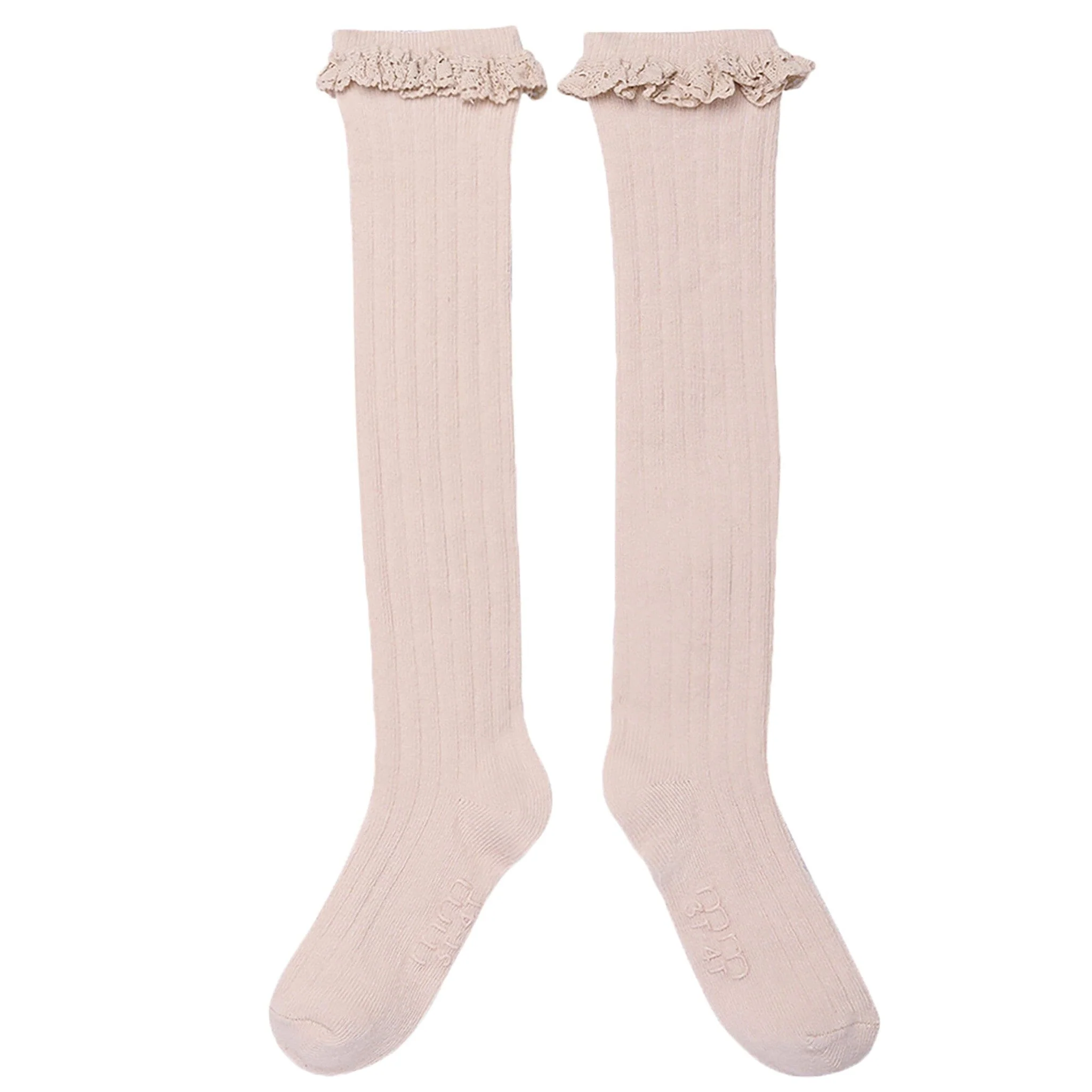 2-Pack Toddler Girls Pink Lace Knee Socks - Image 5