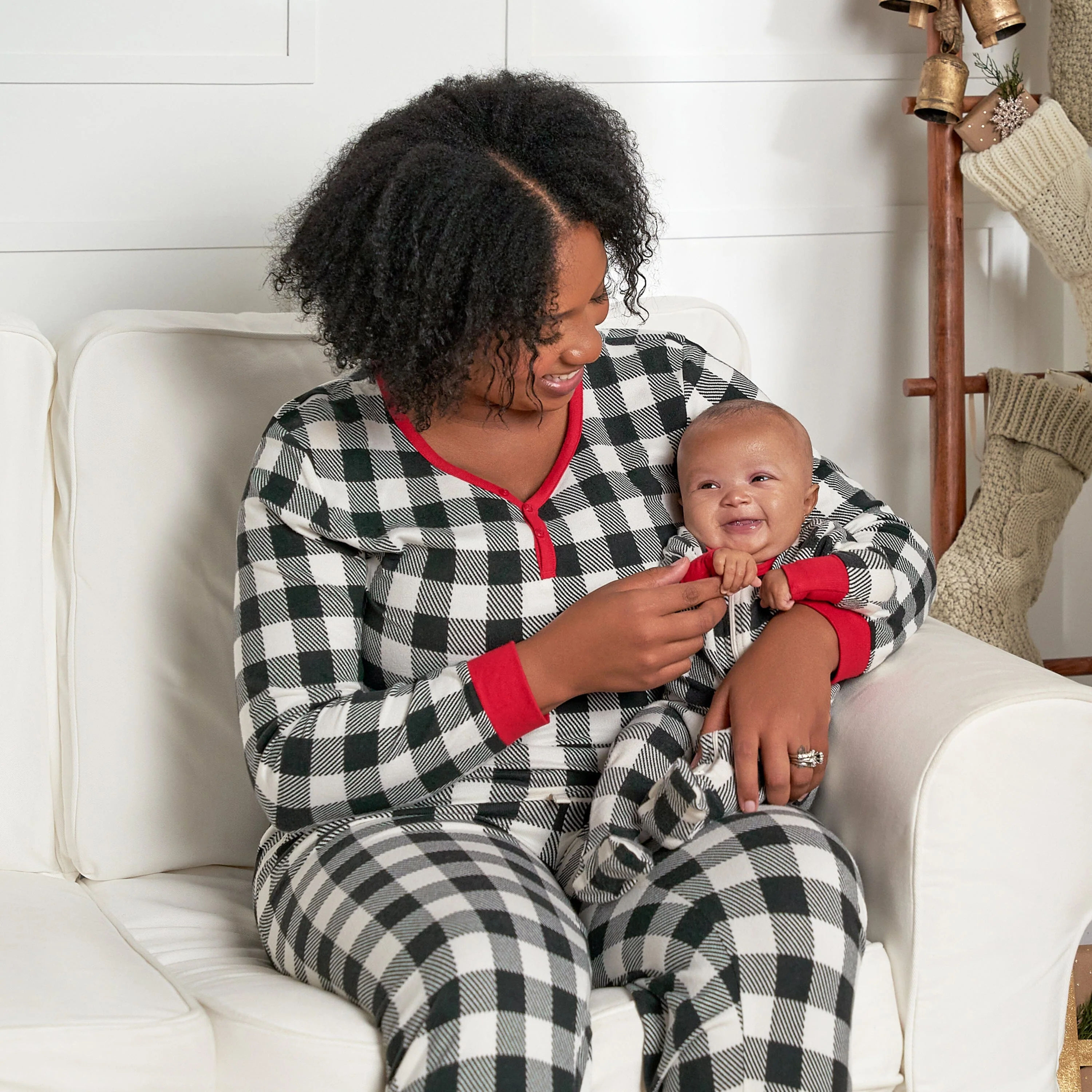 Women’s 2-Piece Hacci Buffalo Plaid Pajama Set - Image 4