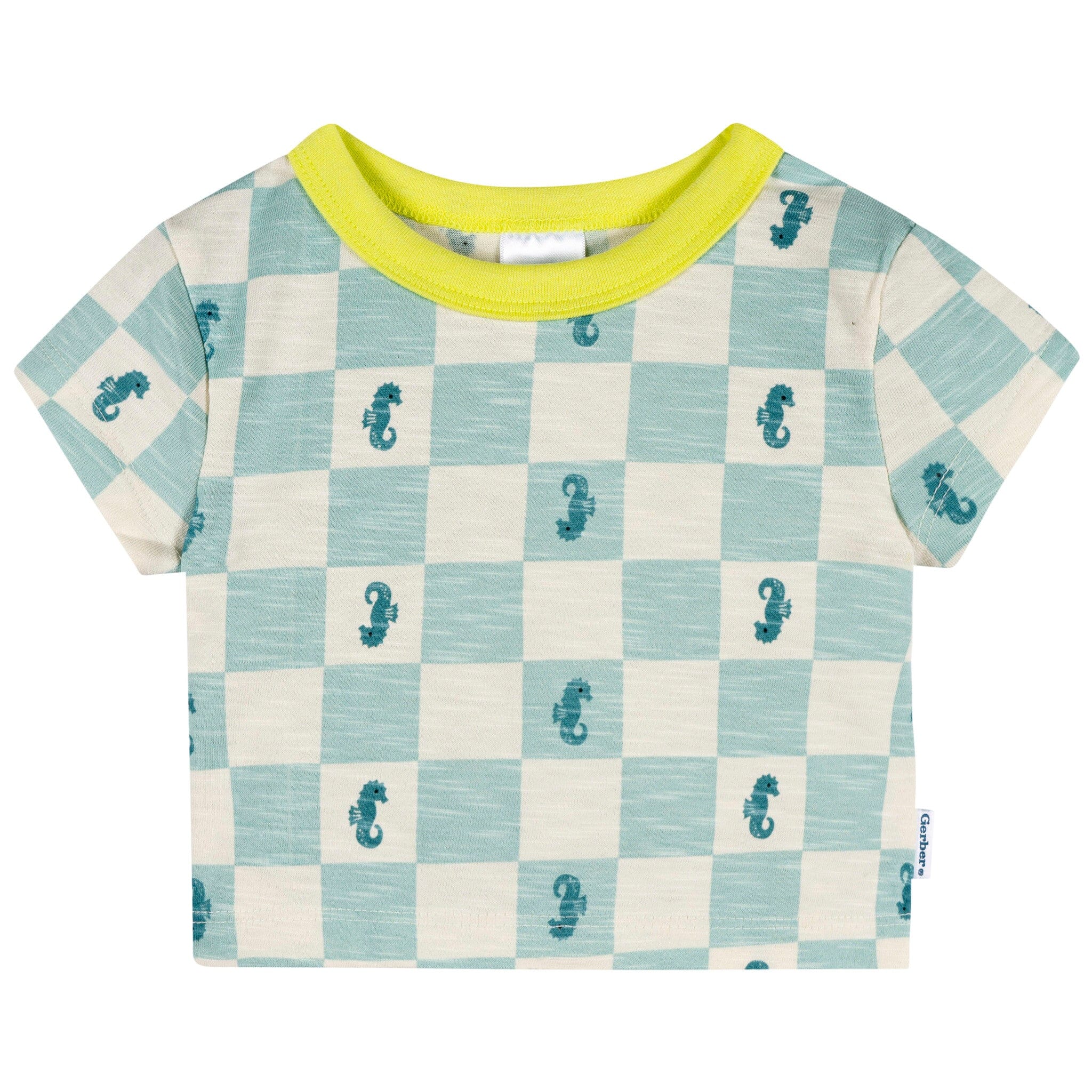 2-Piece Baby & Toddler Boys Teal Seahorse T-Shirt and Shorts Set - Image 2