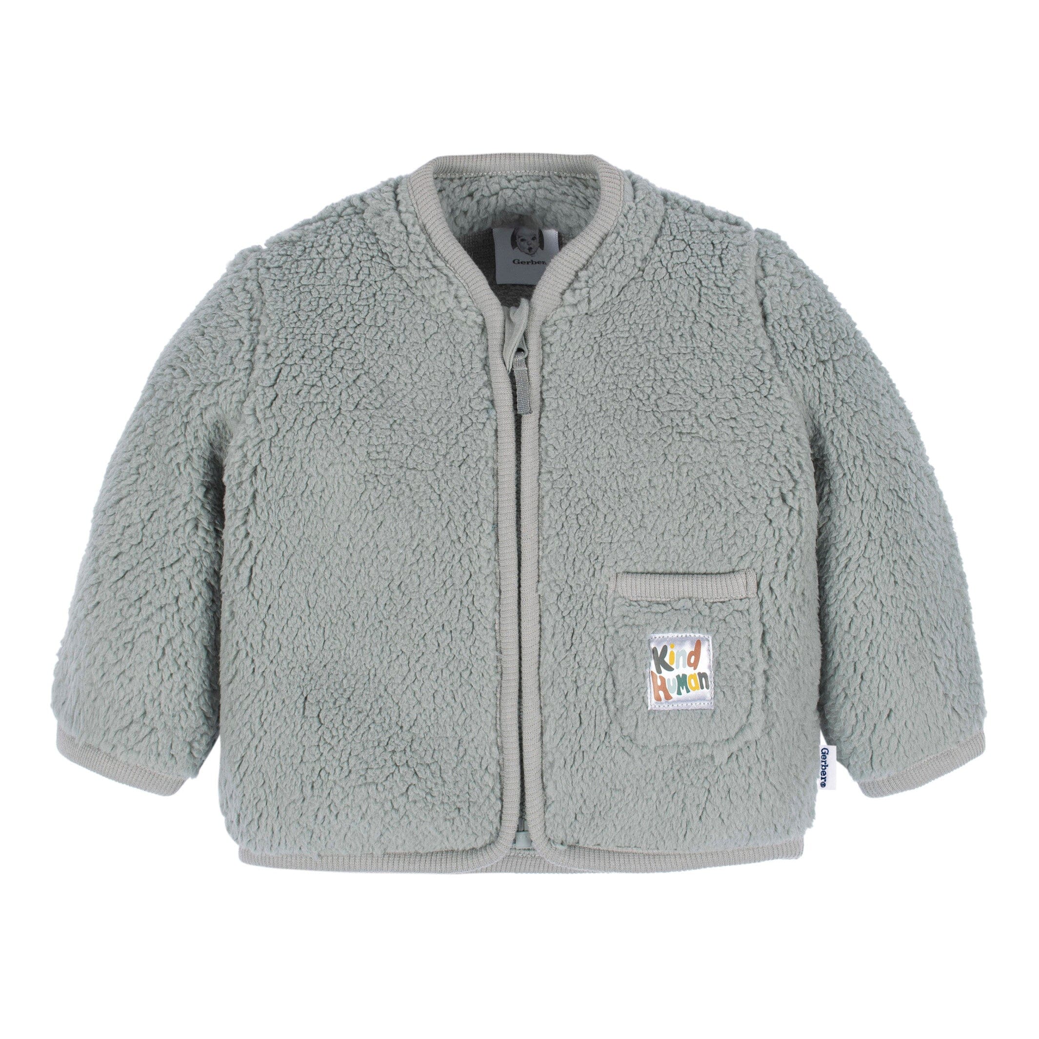 2-Piece Baby & Toddler Boys Kind Human Sherpa Jacket & Jogger Set - Image 2