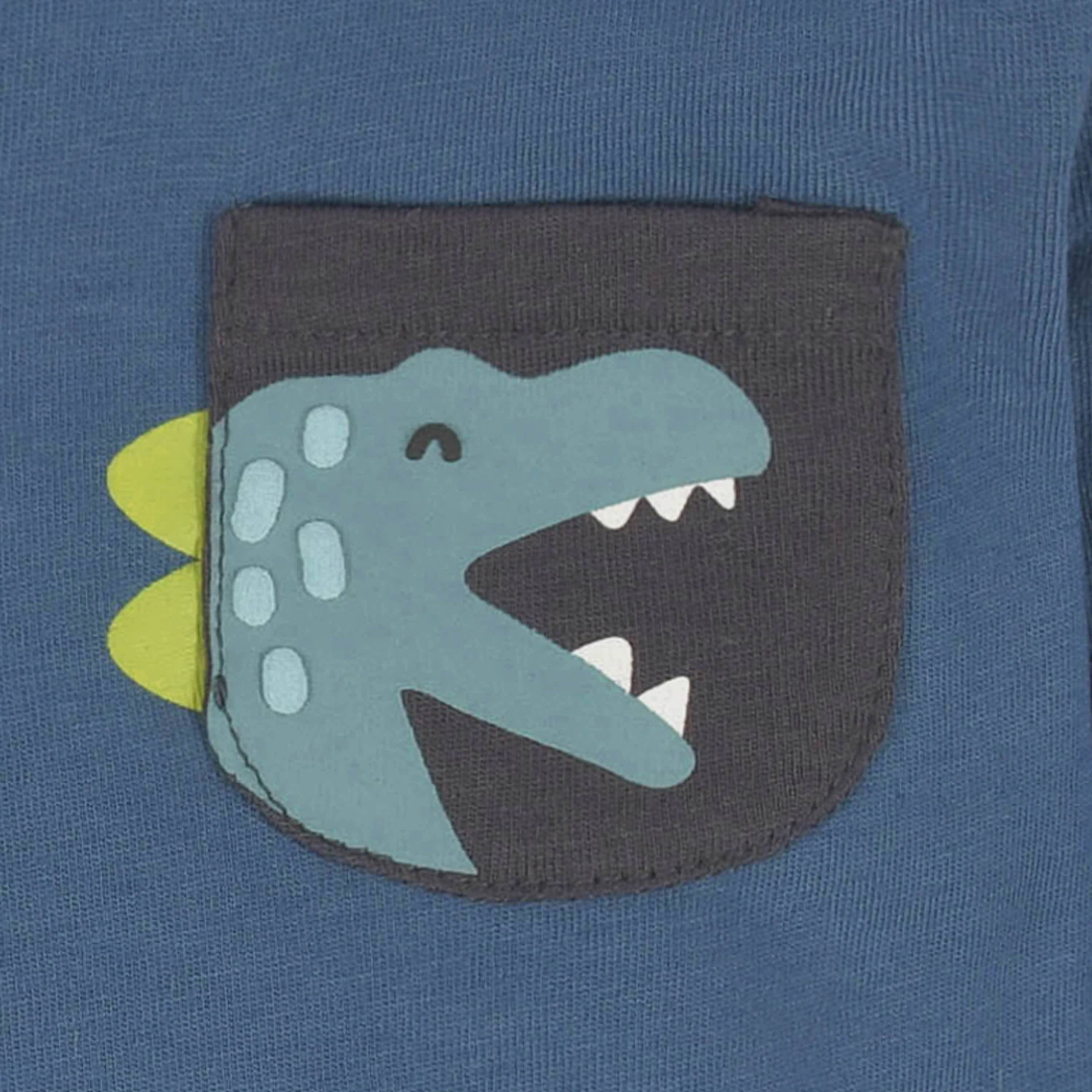 2-Piece Baby & Toddler Boys Navy Dino Long Sleeve Shirt & Jogger Pants Set - Image 3