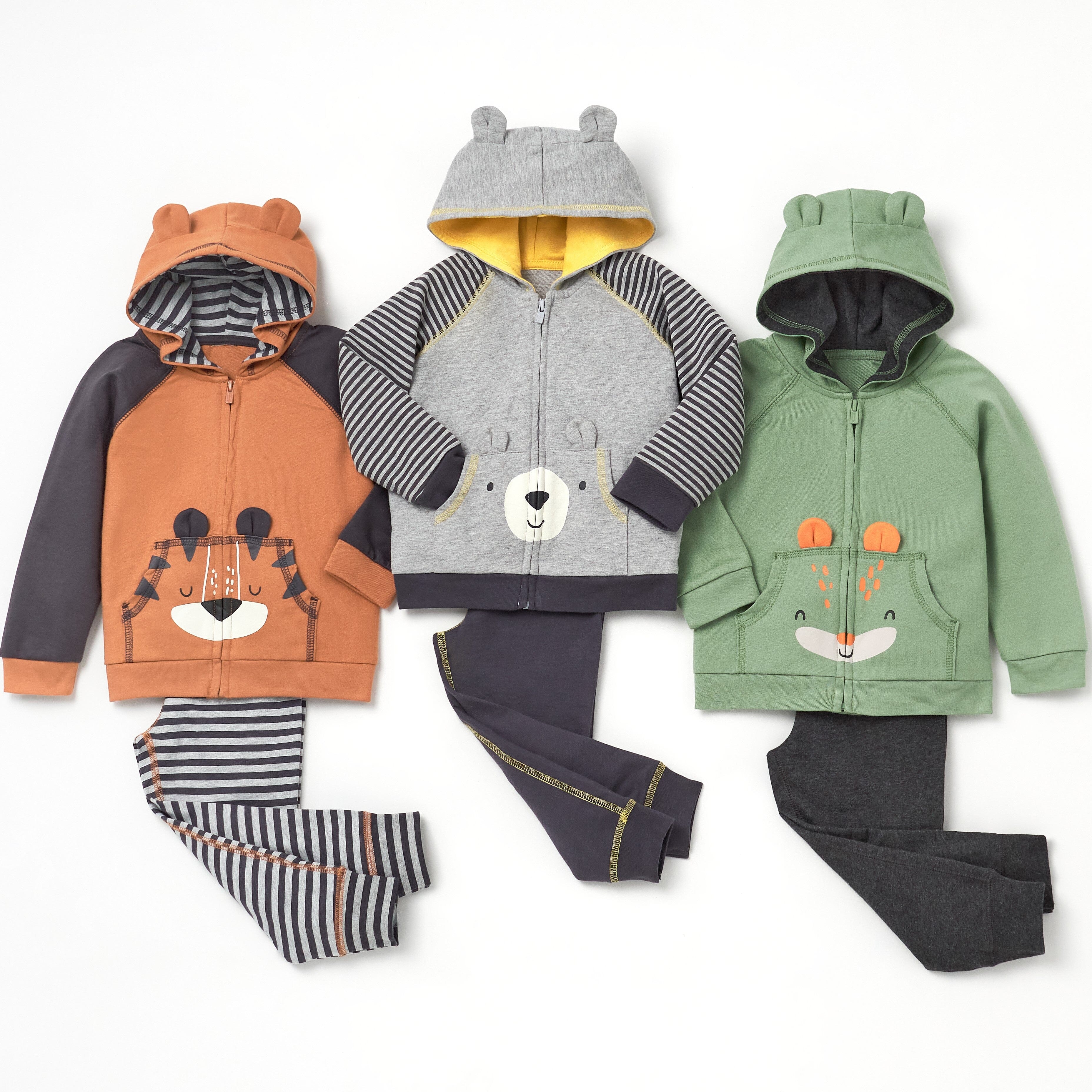 2-Piece Baby & Toddler Boys Tiger Terry Zip Hoodie & Joggers Set - Image 8
