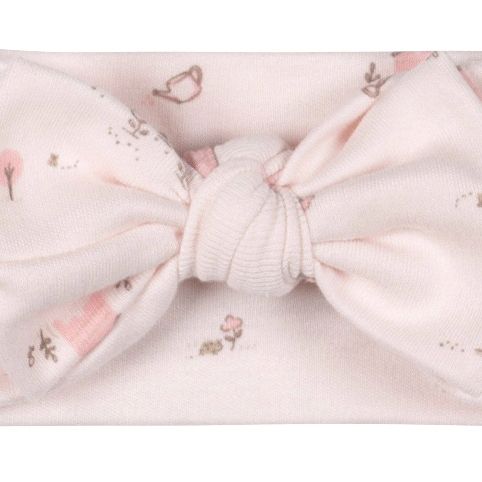 2-Piece Baby Girls Garden Swaddle and Headband Set - Image 5