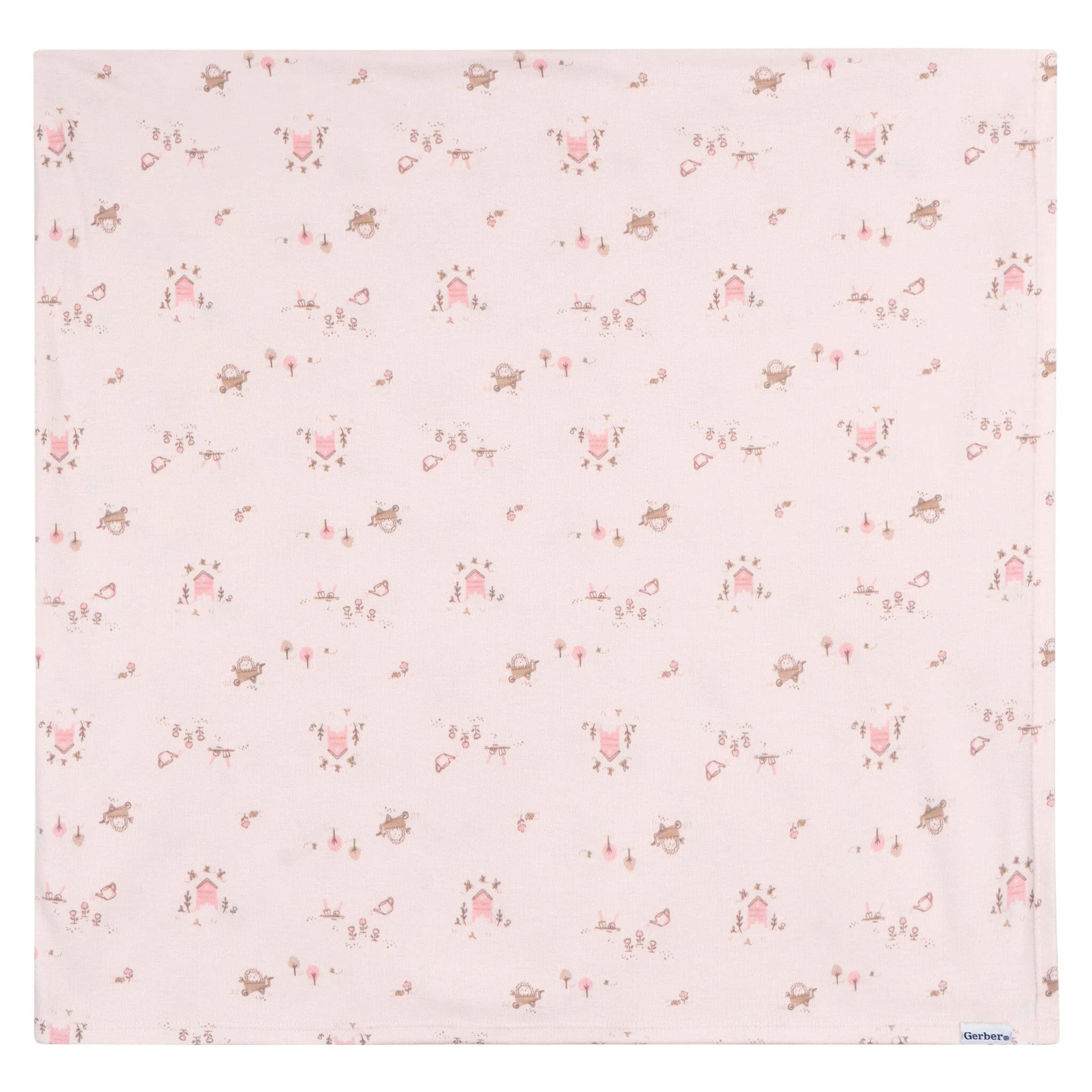 2-Piece Baby Girls Garden Swaddle and Headband Set - Image 6