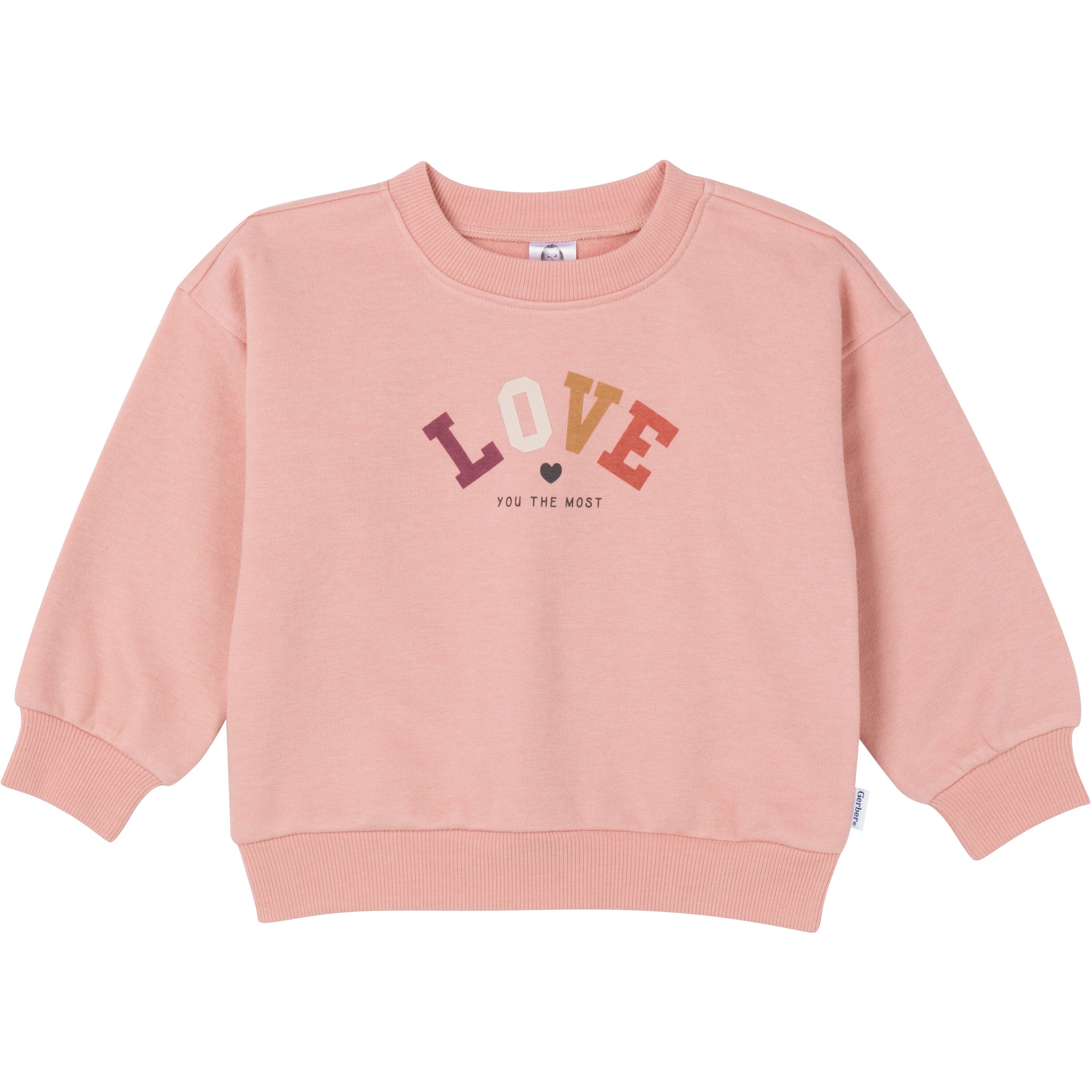 2-Piece Baby & Toddler Girls LOVE Sweatshirt & Pant Set - Image 3