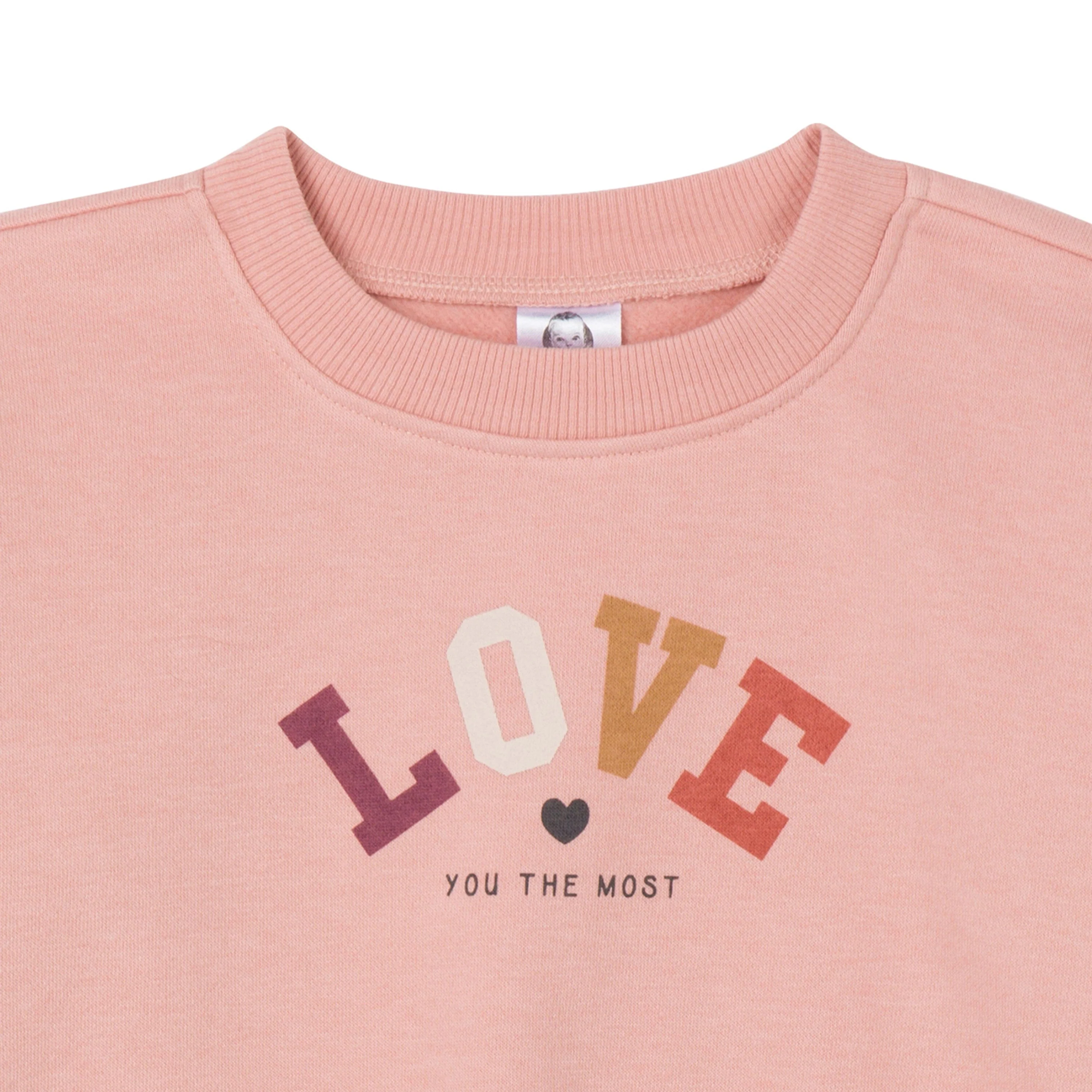 2-Piece Baby & Toddler Girls LOVE Sweatshirt & Pant Set - Image 4