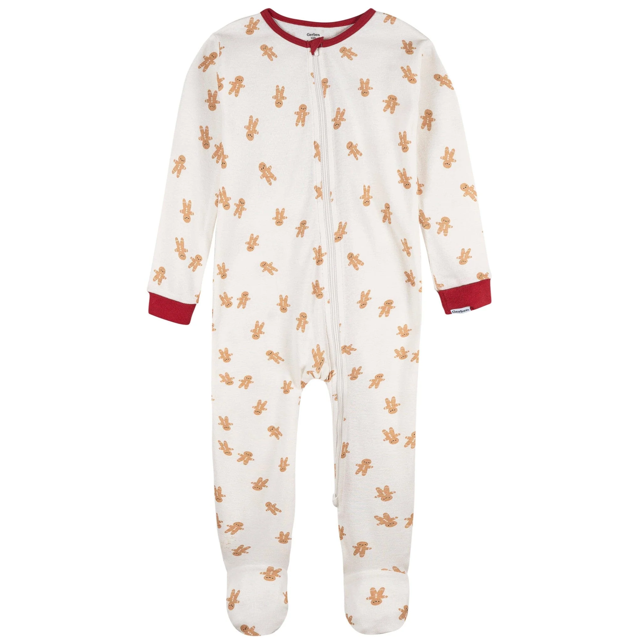 2-Piece Baby & Toddler Gingerbread People Snug Fit Footed Pajamas - Image 4