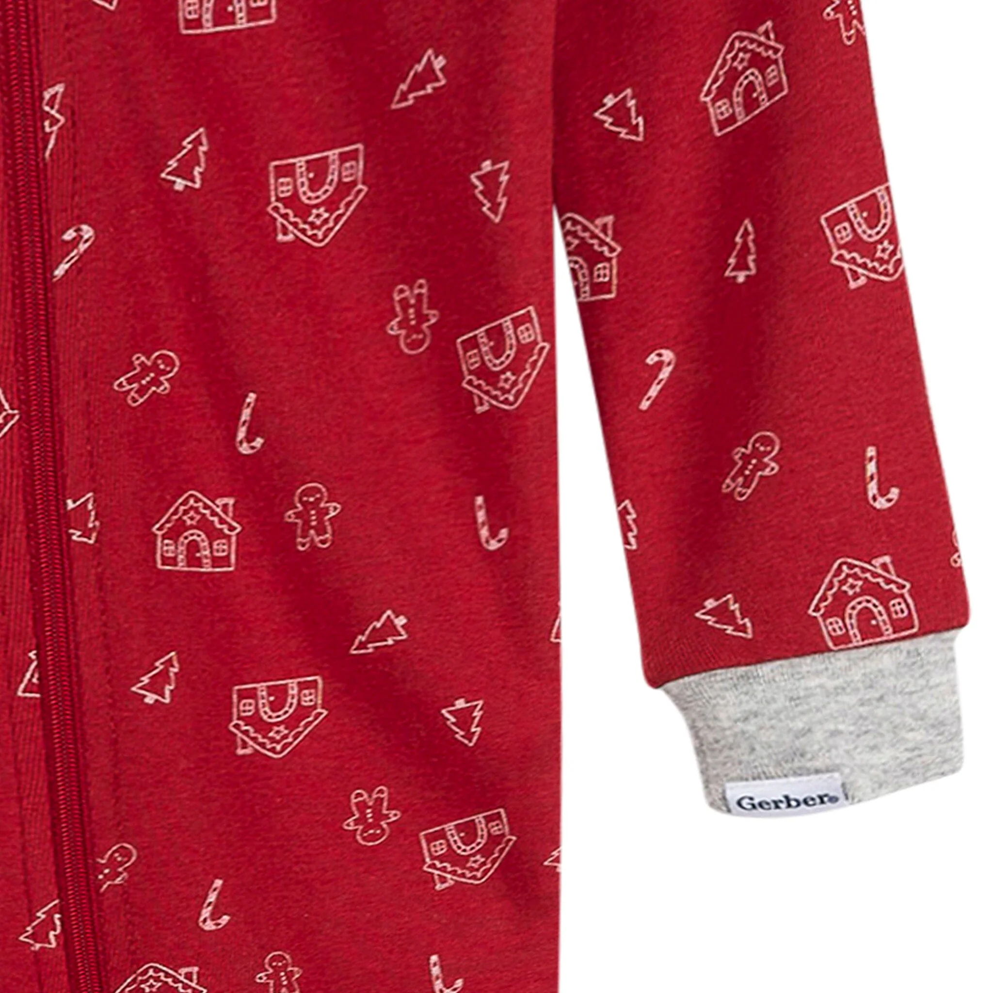 2-Piece Baby & Toddler Gingerbread People Snug Fit Footed Pajamas - Image 9