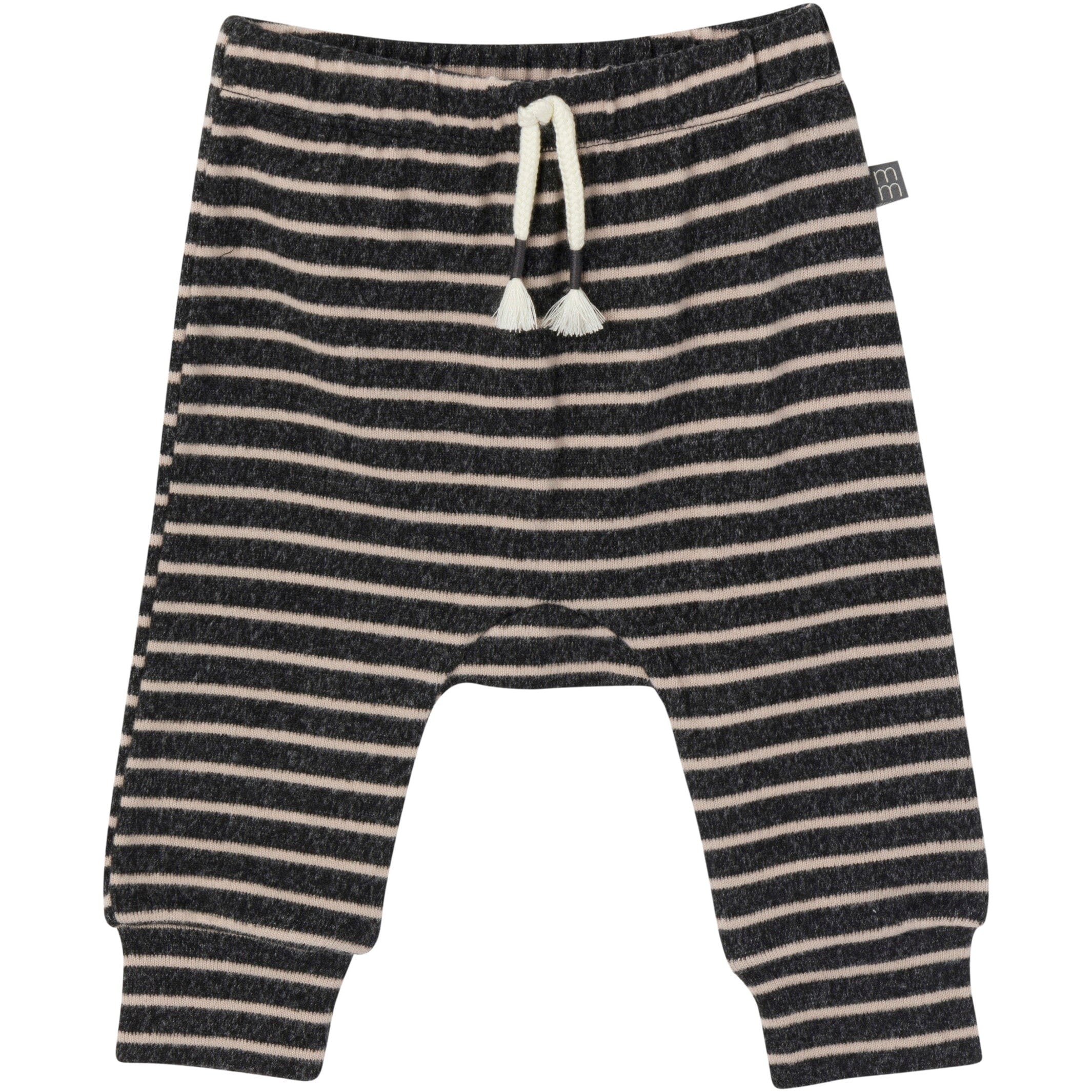2-Piece Baby Boys Dark Grey Heather Stripe Hacci Hoodie and Jogger Pants Set - Image 5