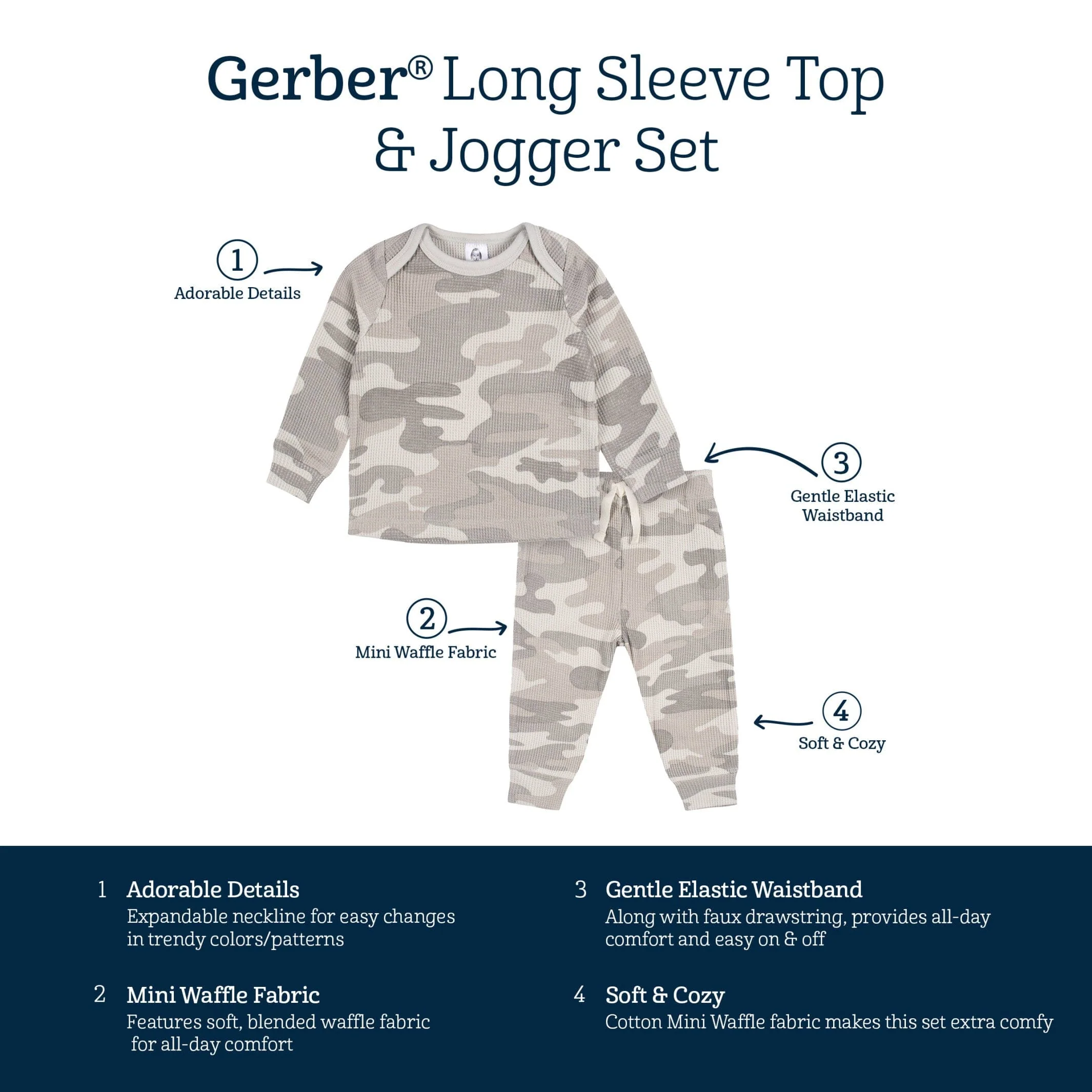 2-Piece Baby Boys Camo Top & Jogger Set - Image 8