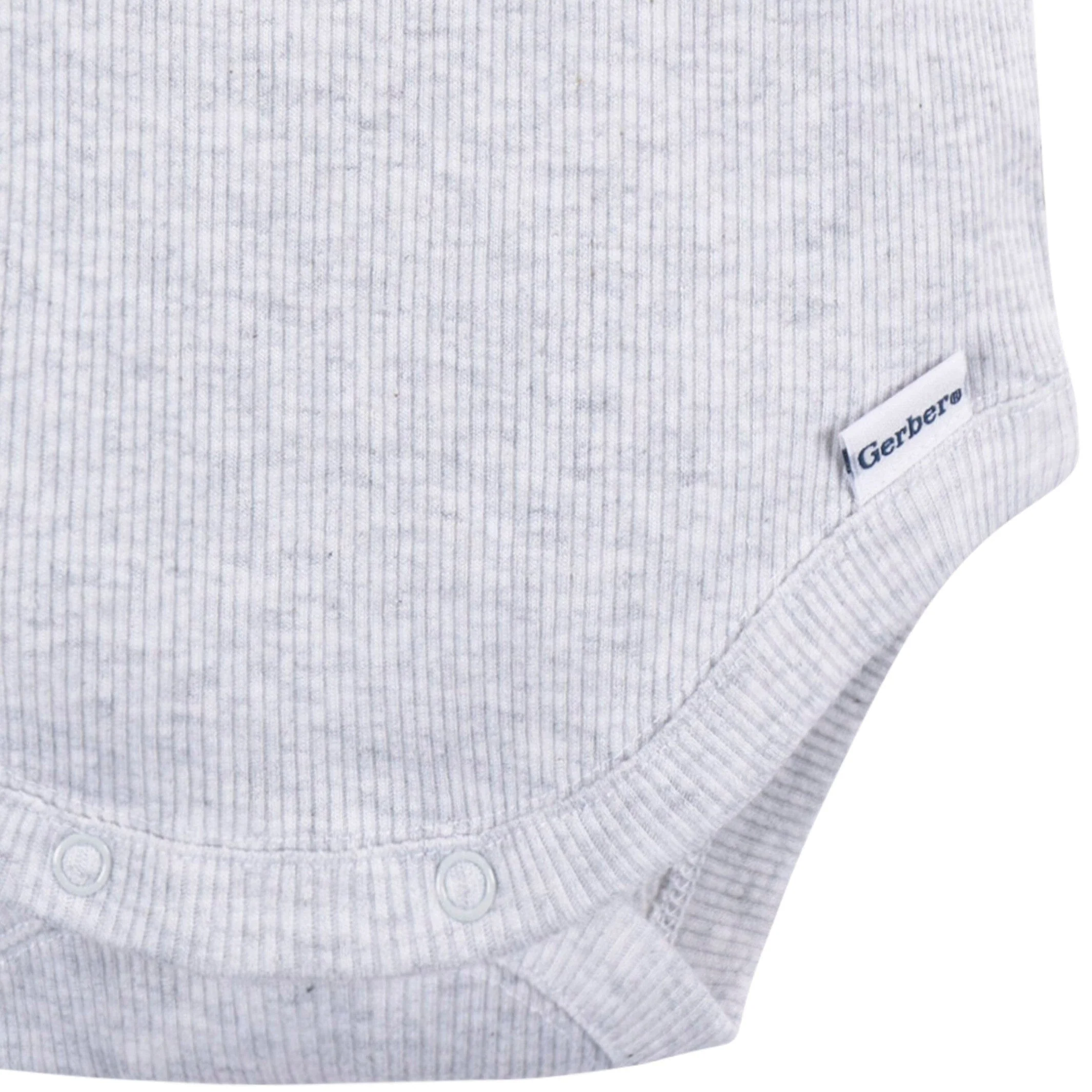 2-Piece Baby Boys Grey Heather Bodysuit and Shorts Set - Image 4