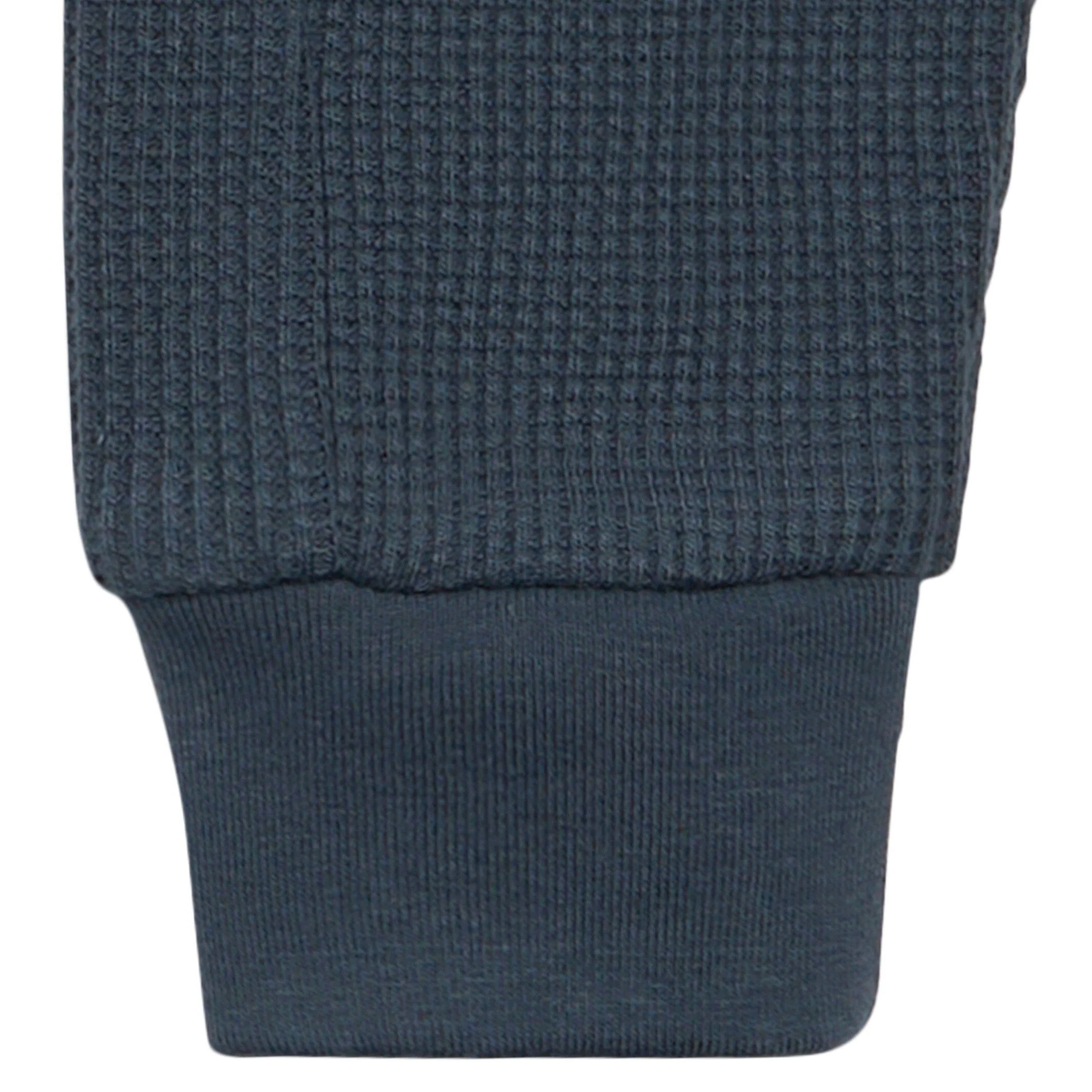 2-Piece Baby Boys Navy Waffle Hoodie and Pant Set - Image 6