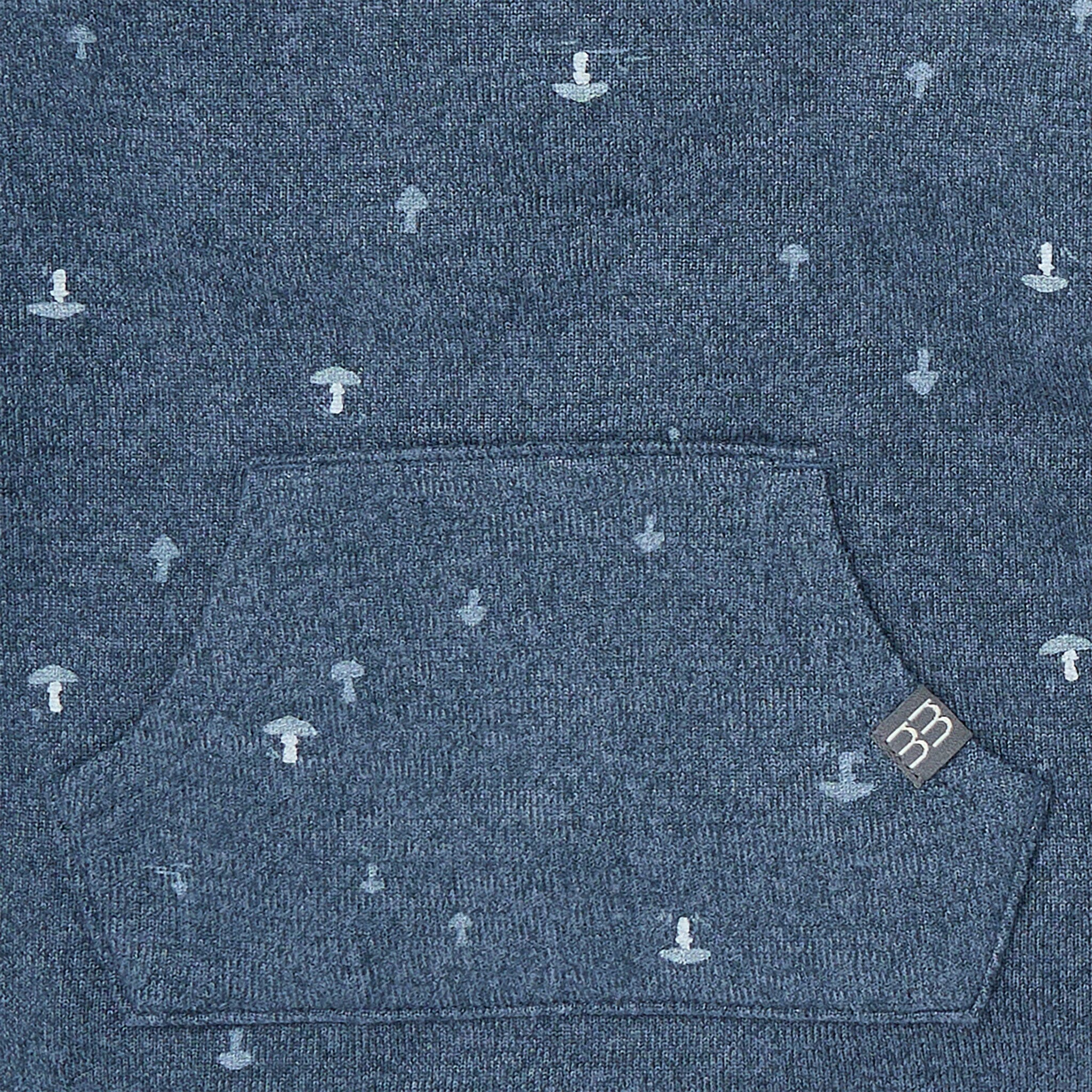 2-Piece Baby Boys Navy Mushroom Hacci Top and Pants Set - Image 4
