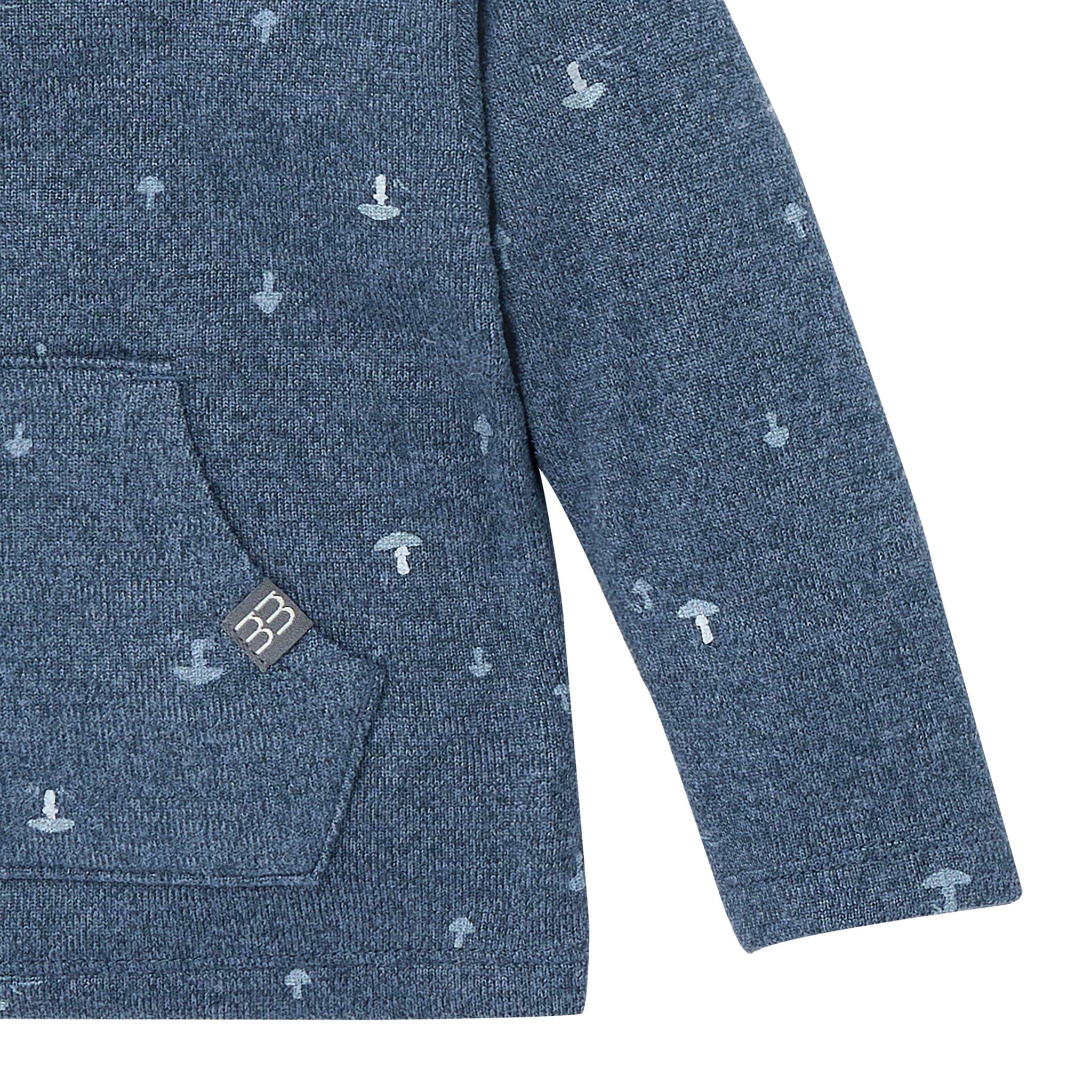 2-Piece Baby Boys Navy Mushroom Hacci Top and Pants Set - Image 5