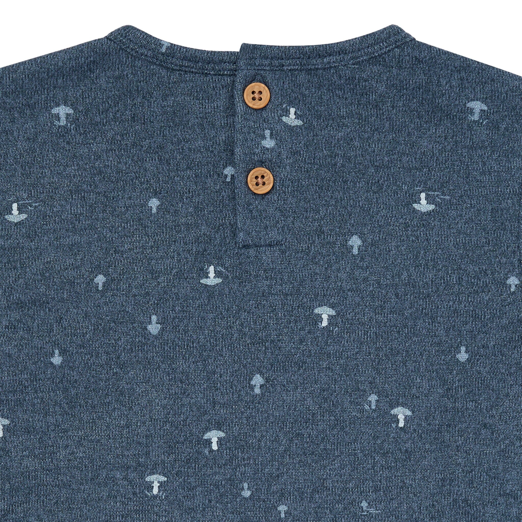2-Piece Baby Boys Navy Mushroom Hacci Top and Pants Set - Image 6