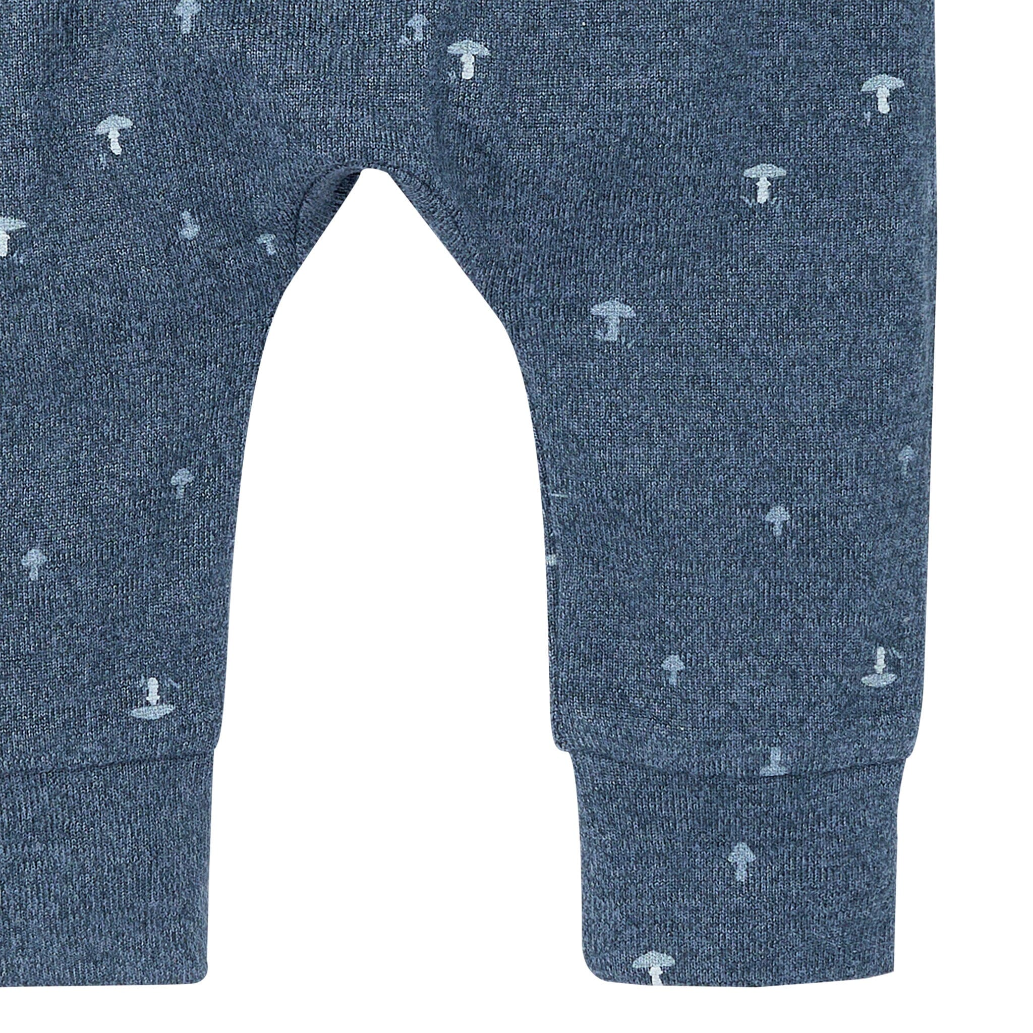 2-Piece Baby Boys Navy Mushroom Hacci Top and Pants Set - Image 9