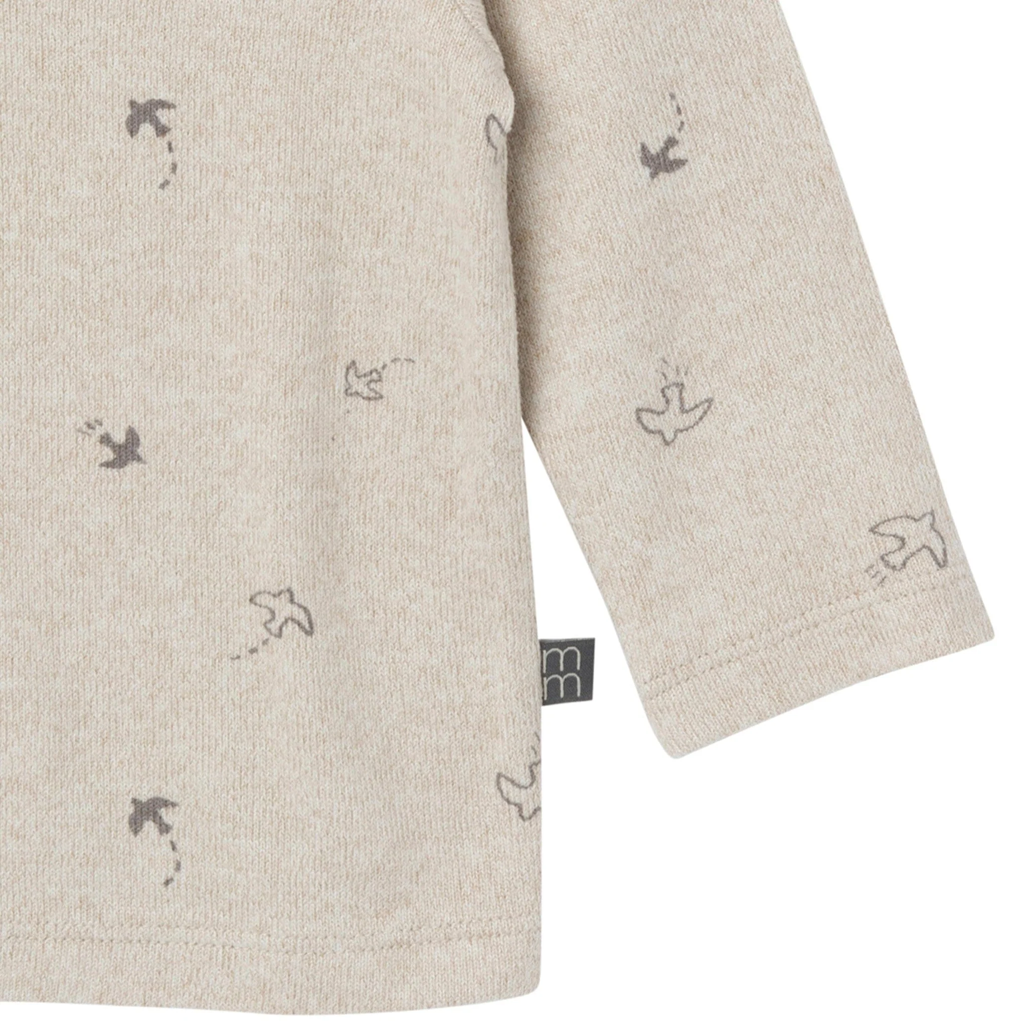 2-Piece Baby Boys Oatmeal Heather Hooded Brushed Hacci Set - Image 4