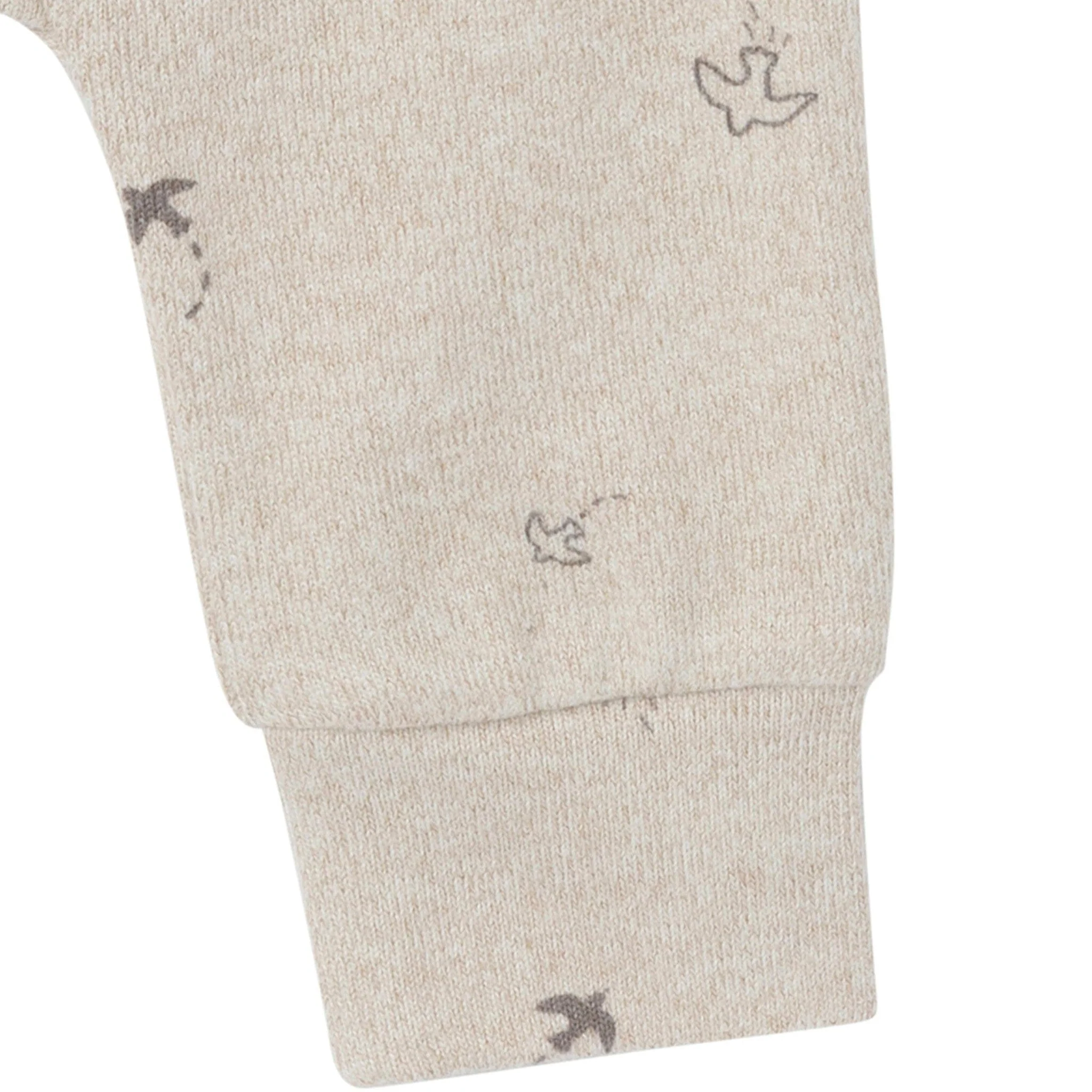 2-Piece Baby Boys Oatmeal Heather Hooded Brushed Hacci Set - Image 6