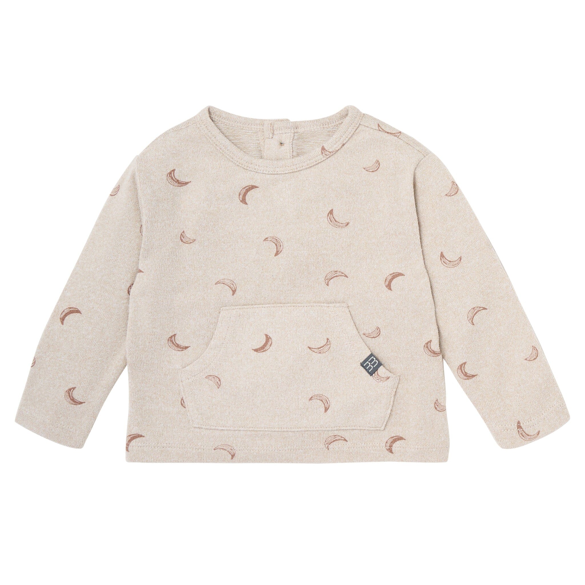 2-Piece Baby Boys Oatmeal Moon Hacci Top and Pants Set - Image 4