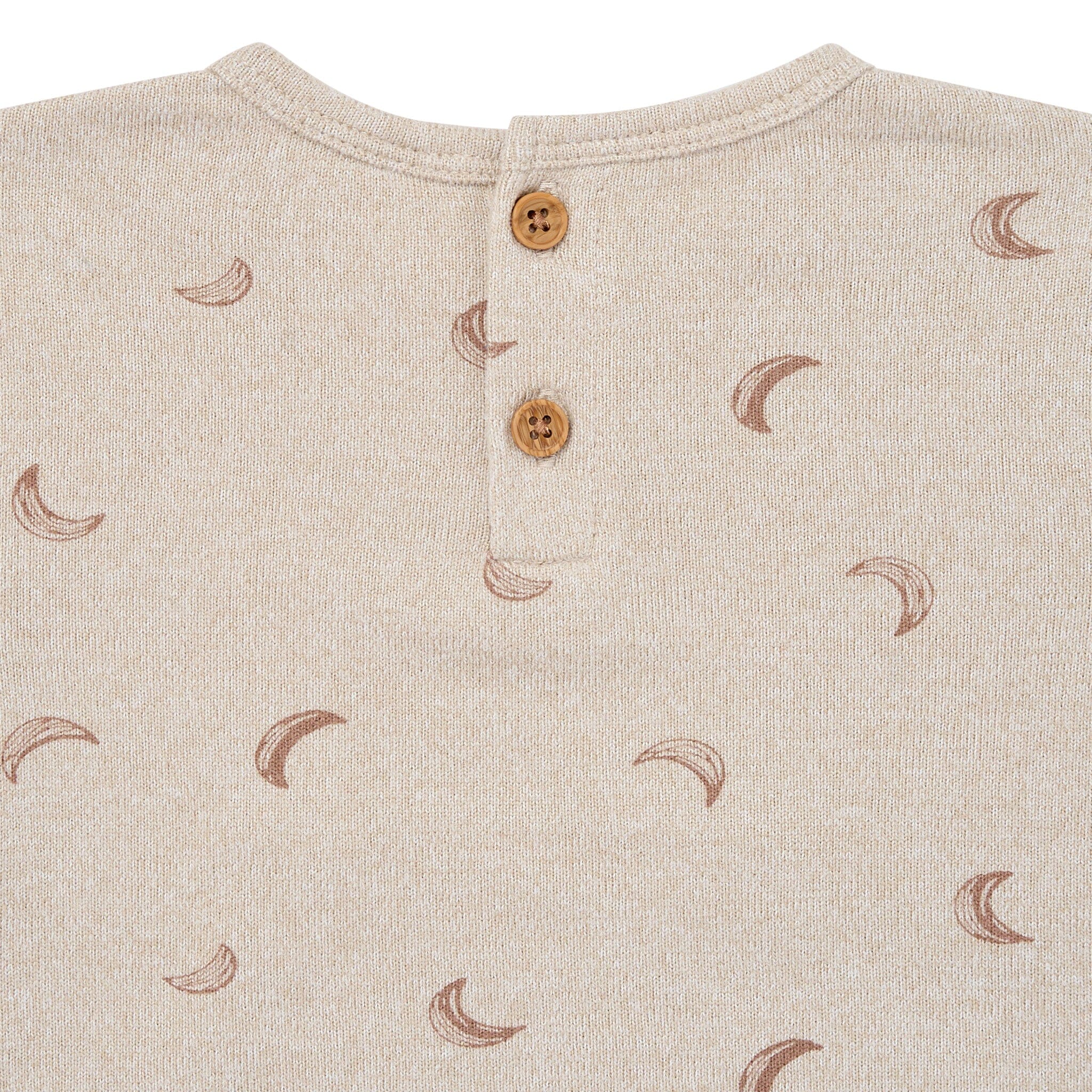 2-Piece Baby Boys Oatmeal Moon Hacci Top and Pants Set - Image 8