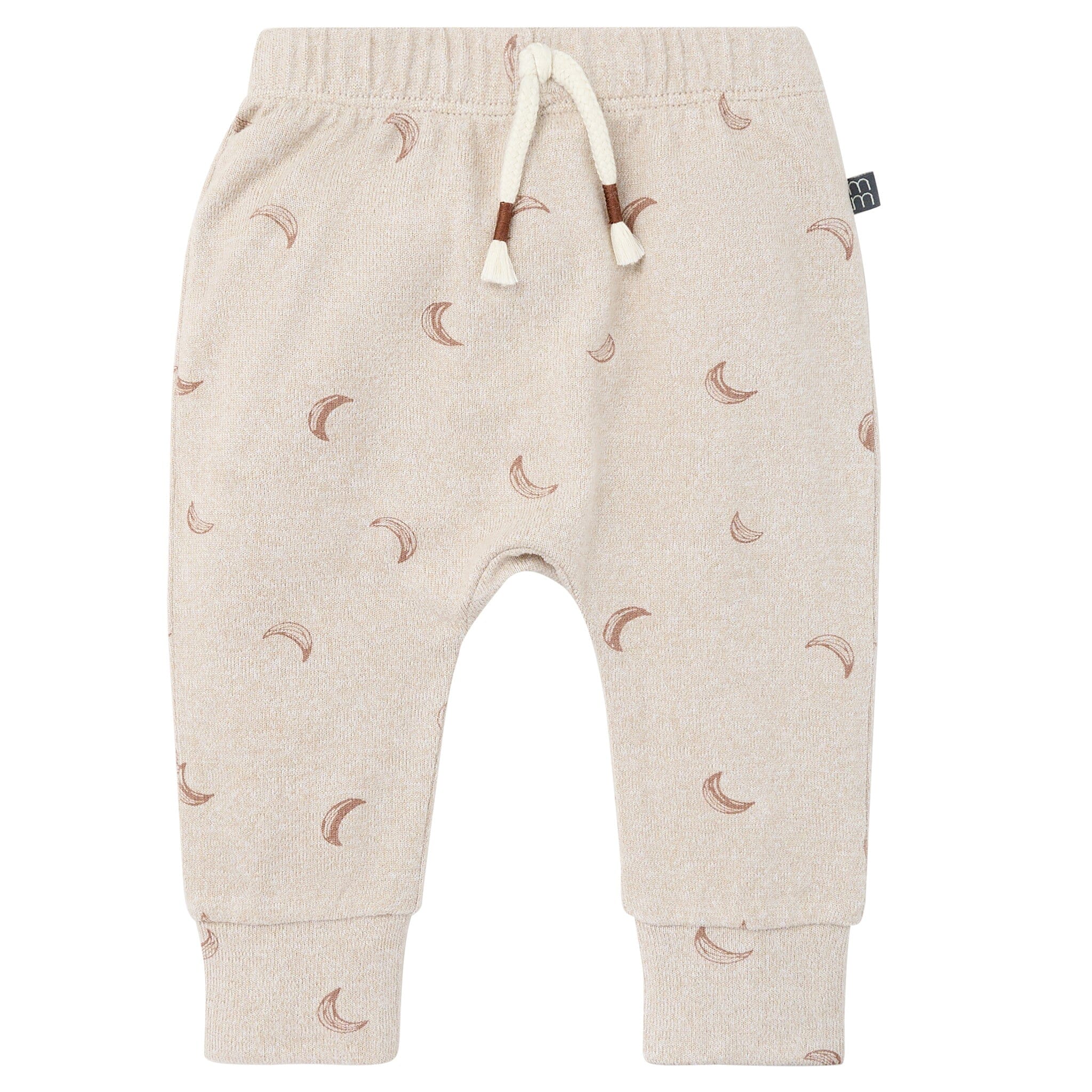 2-Piece Baby Boys Oatmeal Moon Hacci Top and Pants Set - Image 9