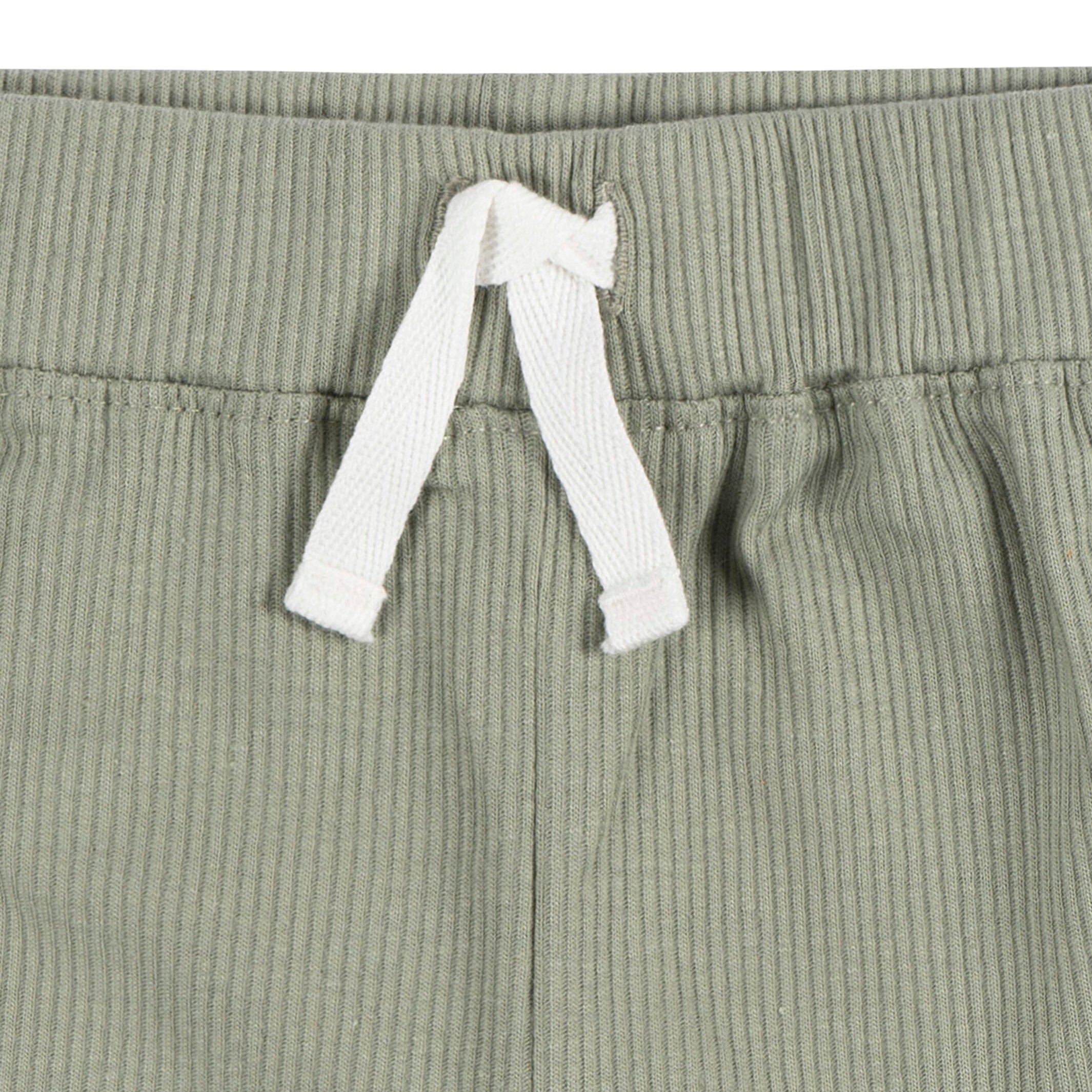 2-Piece Baby Boys Olive Bodysuit and Shorts Set - Image 7