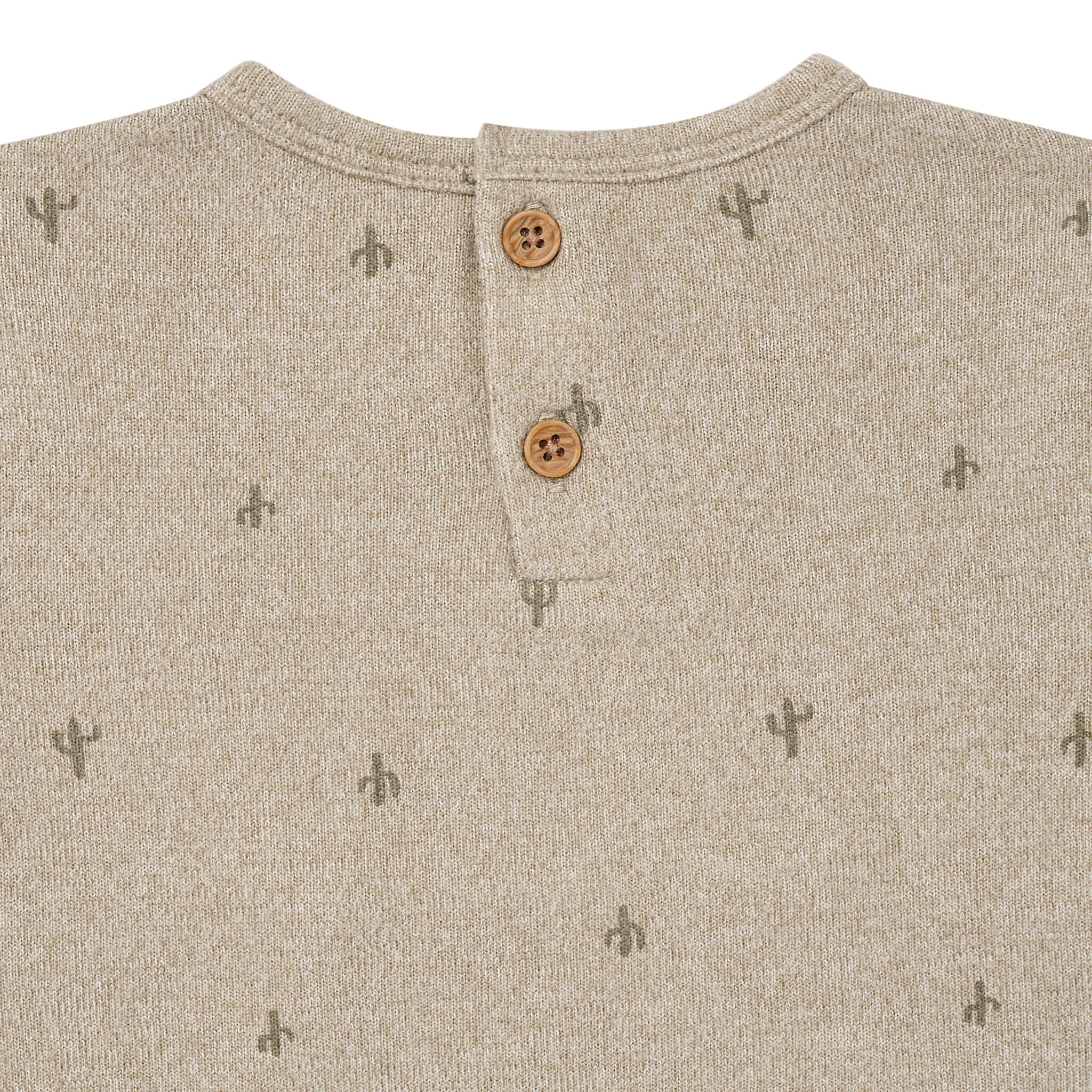 2-Piece Baby Boys Olive Cactus Hacci Top and Pants Set - Image 6