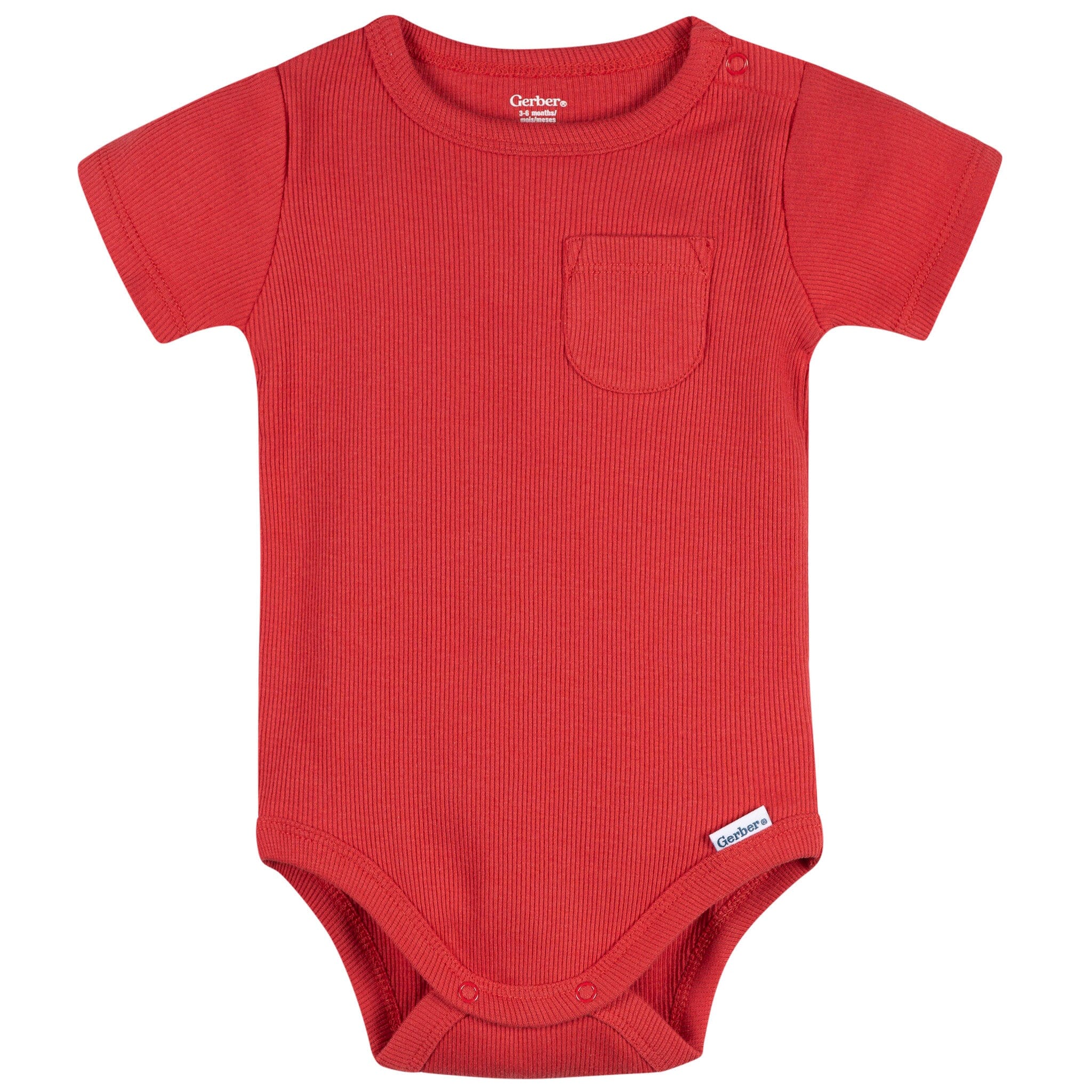 2-Piece Baby Boys Red Bodysuit & Shorts Set - Image 2