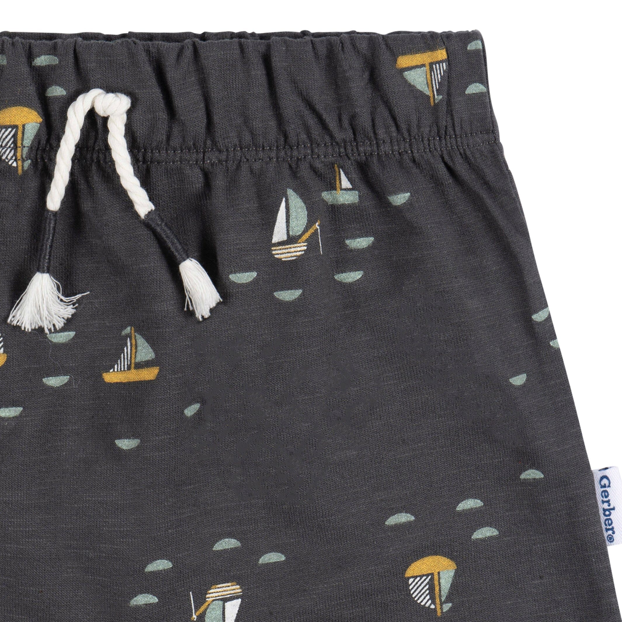 2-Piece Baby Boys Sailboats T-Shirt and Shorts Set - Image 6