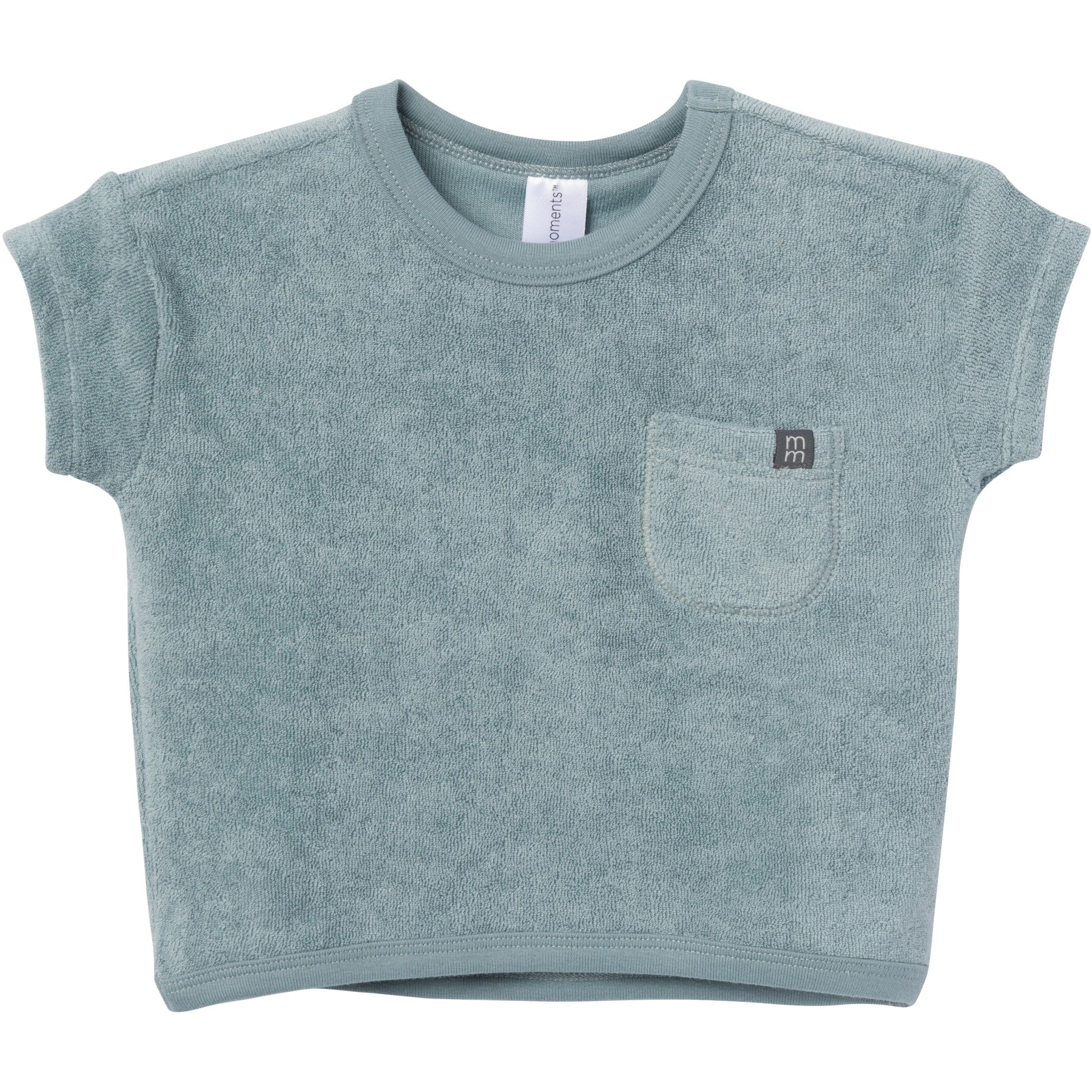 2-Piece Baby Boys Teal Shirt and Shorts Set - Image 2