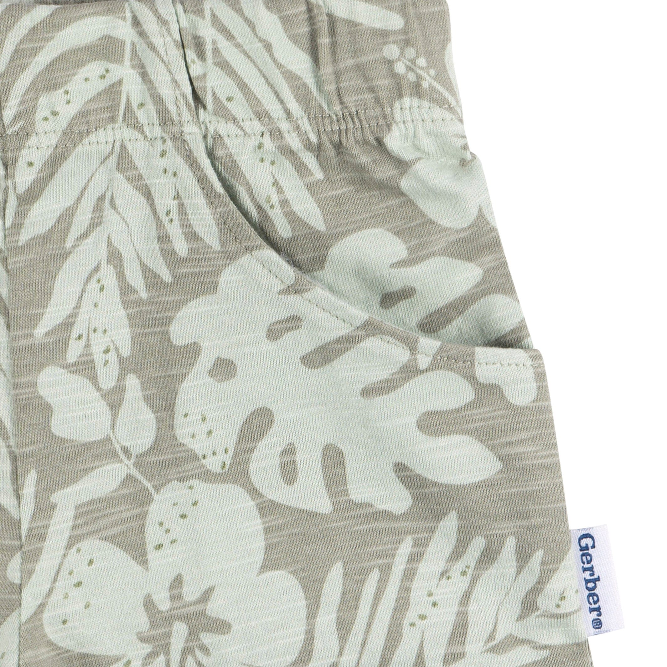 2-Piece Baby and Toddler Boys Tropical Leaves T-Shirt and Shorts Set - Image 7