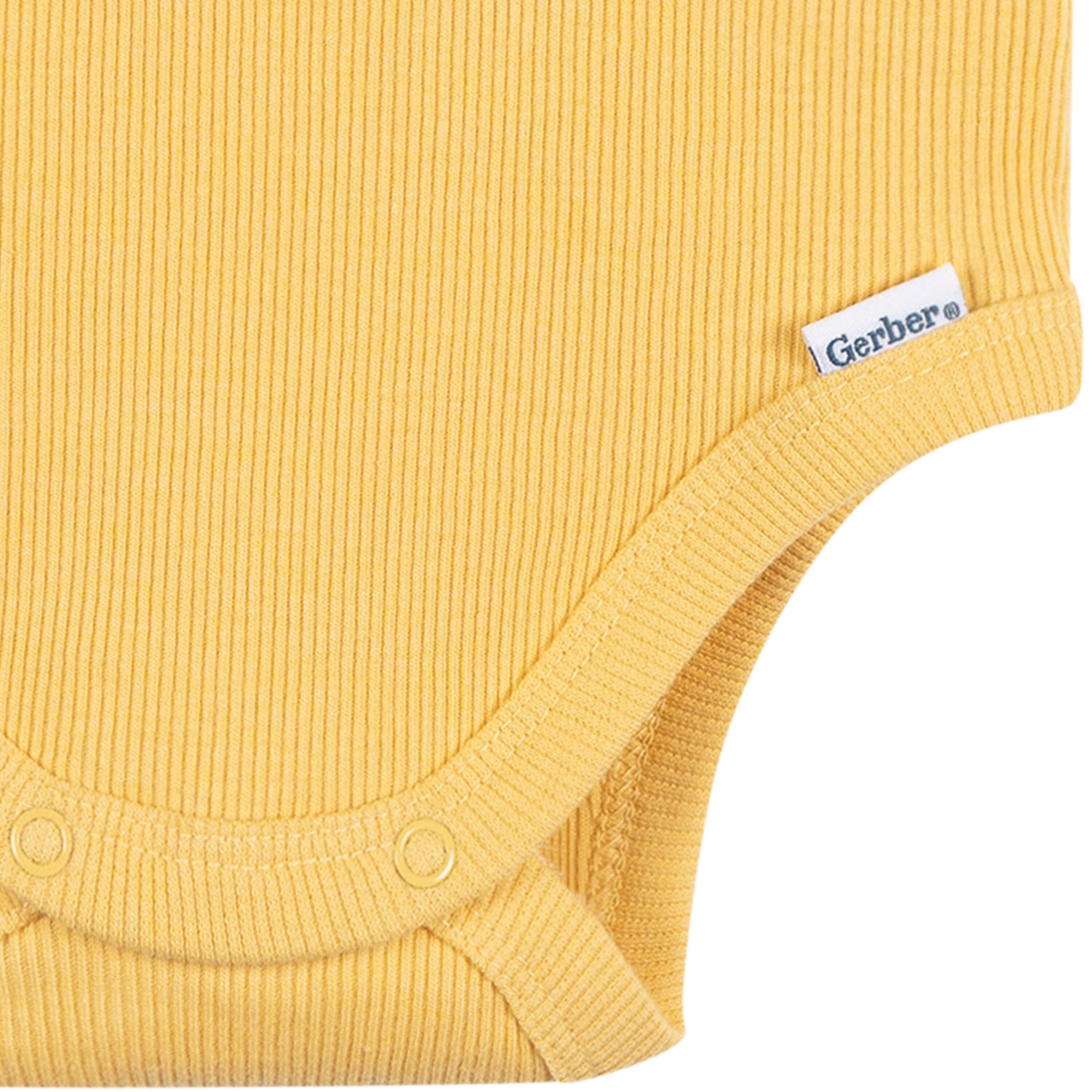 2-Piece Baby Boys Yellow Bodysuit & Shorts Set - Image 4
