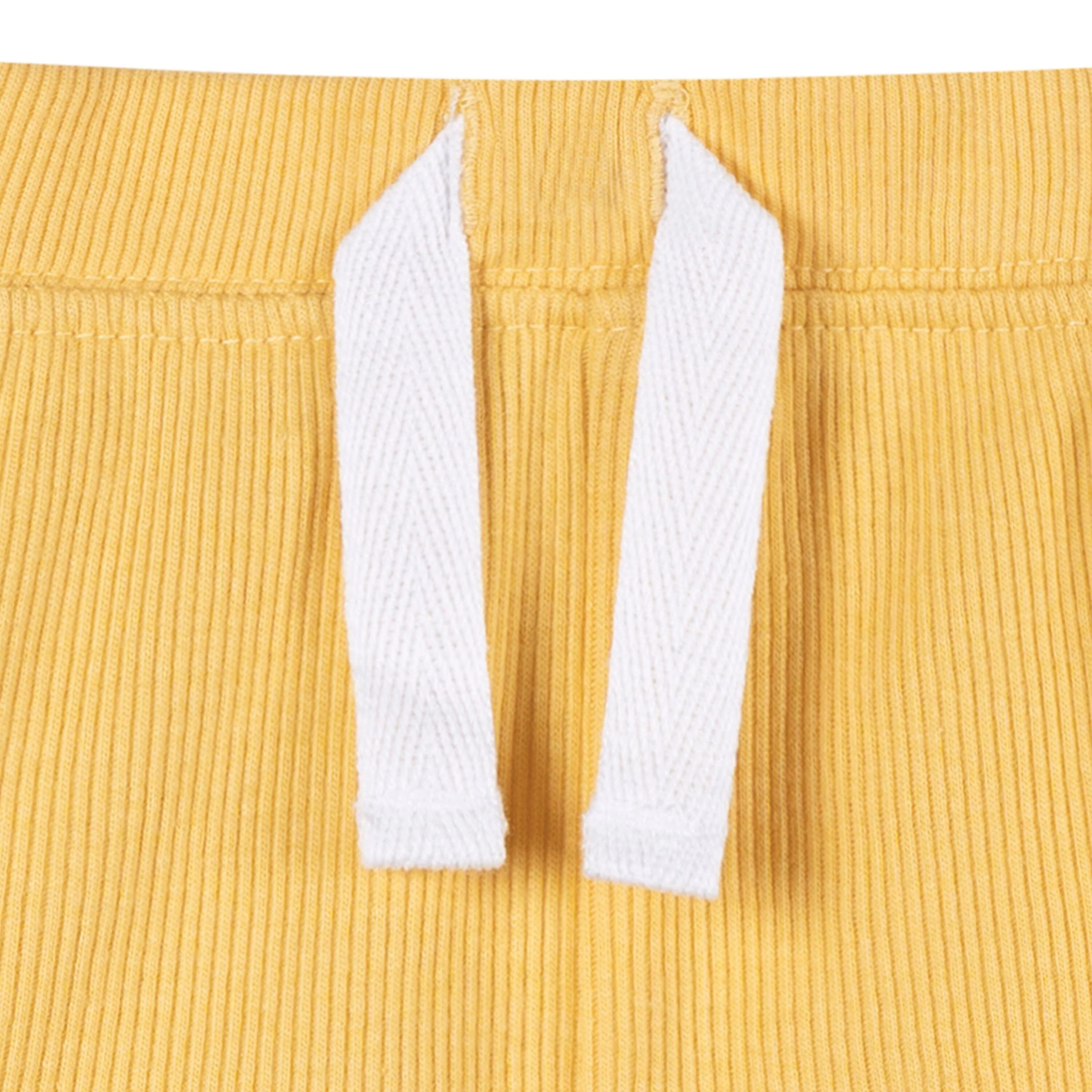 2-Piece Baby Boys Yellow Bodysuit & Shorts Set - Image 6
