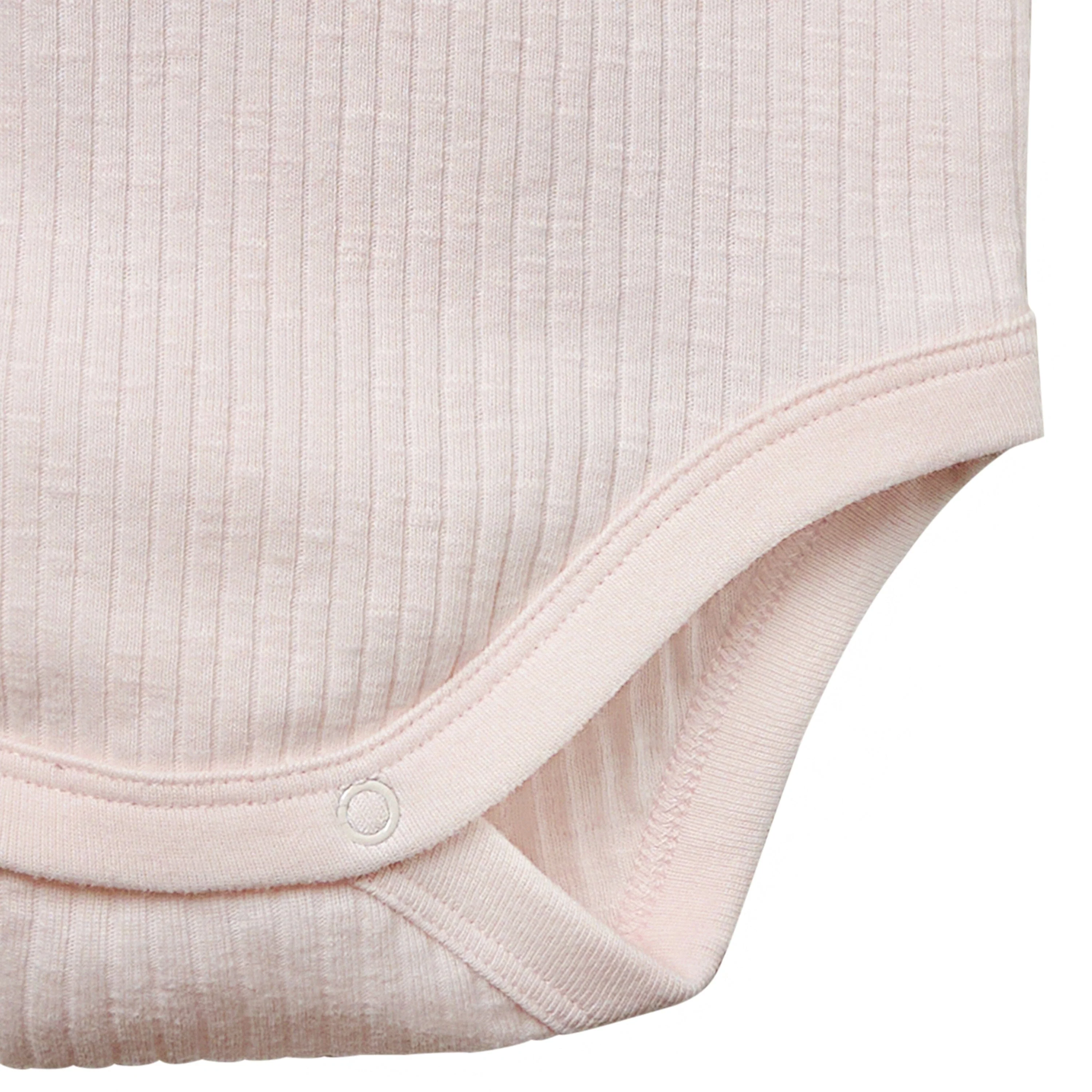 2-Piece Baby Girls Light Rose Bodysuit & Harem Shorts Set - Image 5