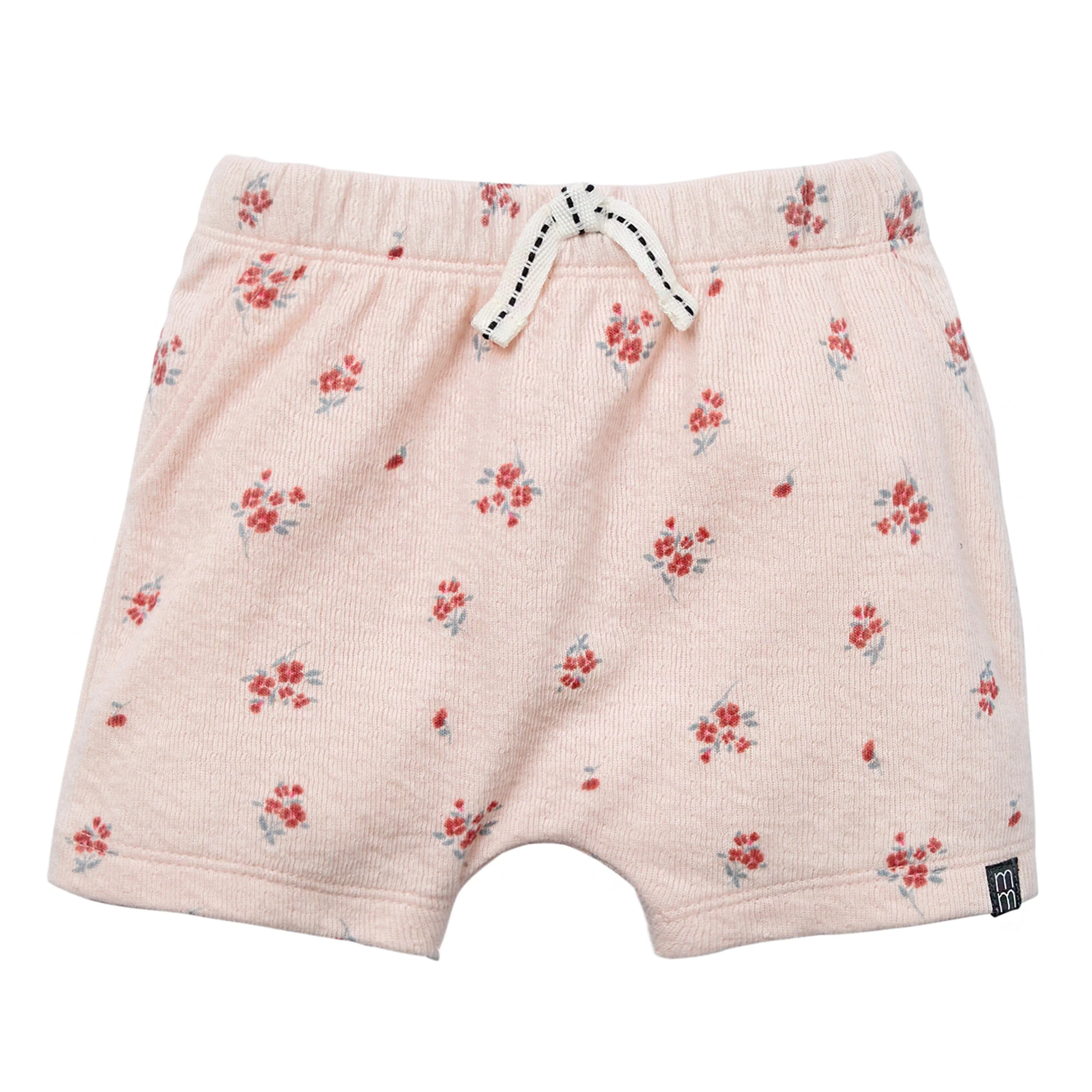 2-Piece Baby Girls Light Rose Bodysuit & Harem Shorts Set - Image 6