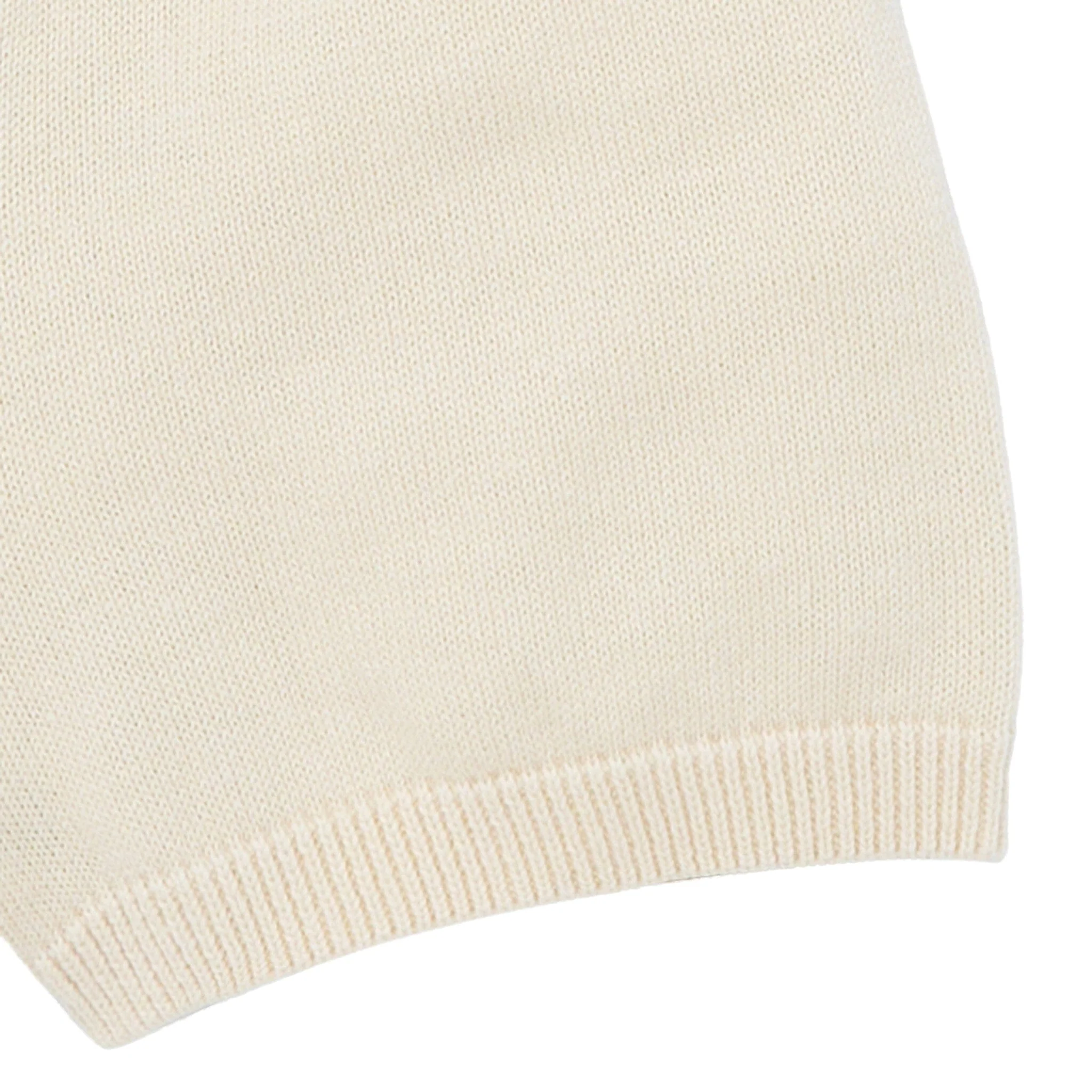 2-Piece Baby Girls Beige Sweater Knit Top and Shorts Set - Image 8